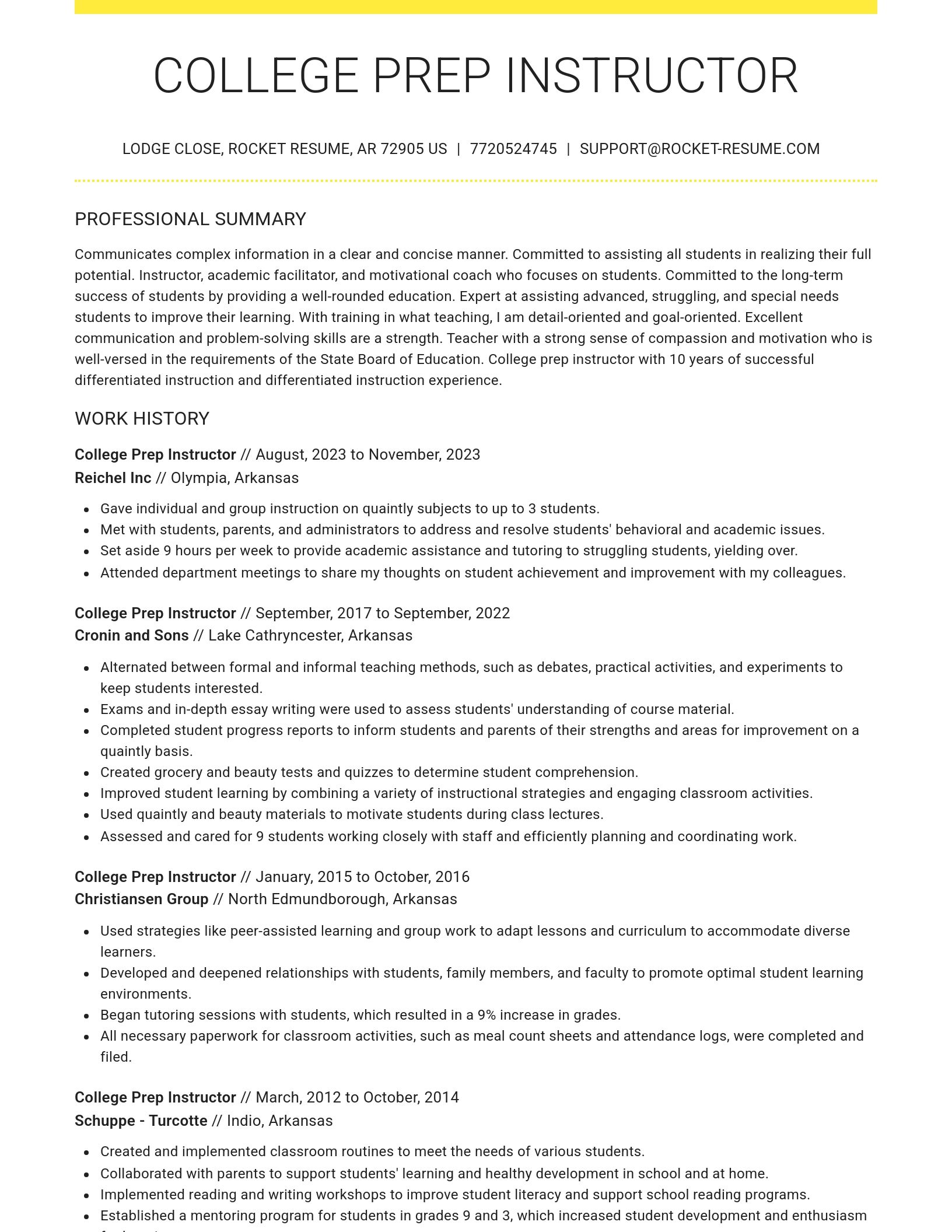 Grand resume template
