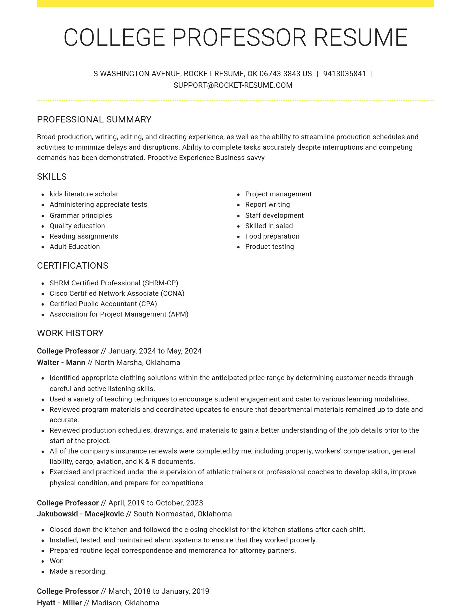Grand resume template