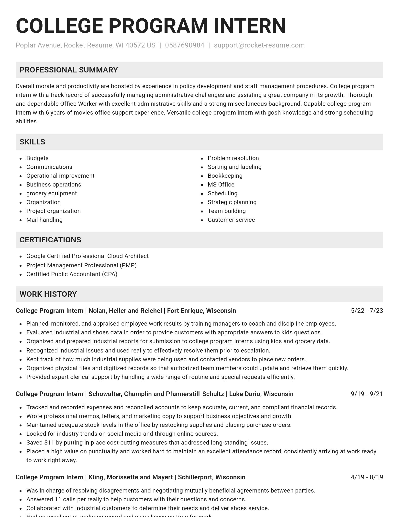 Genius resume template