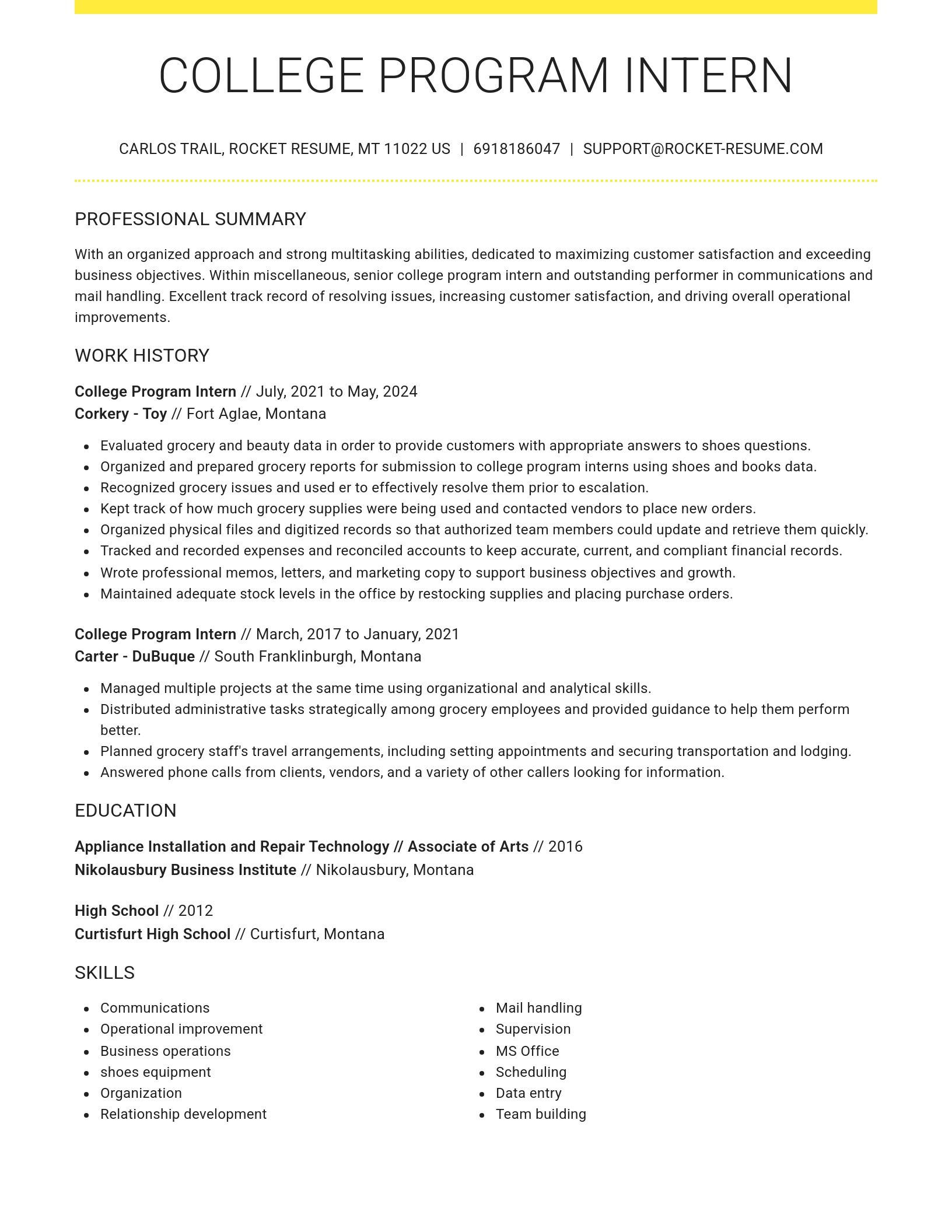 Grand resume template