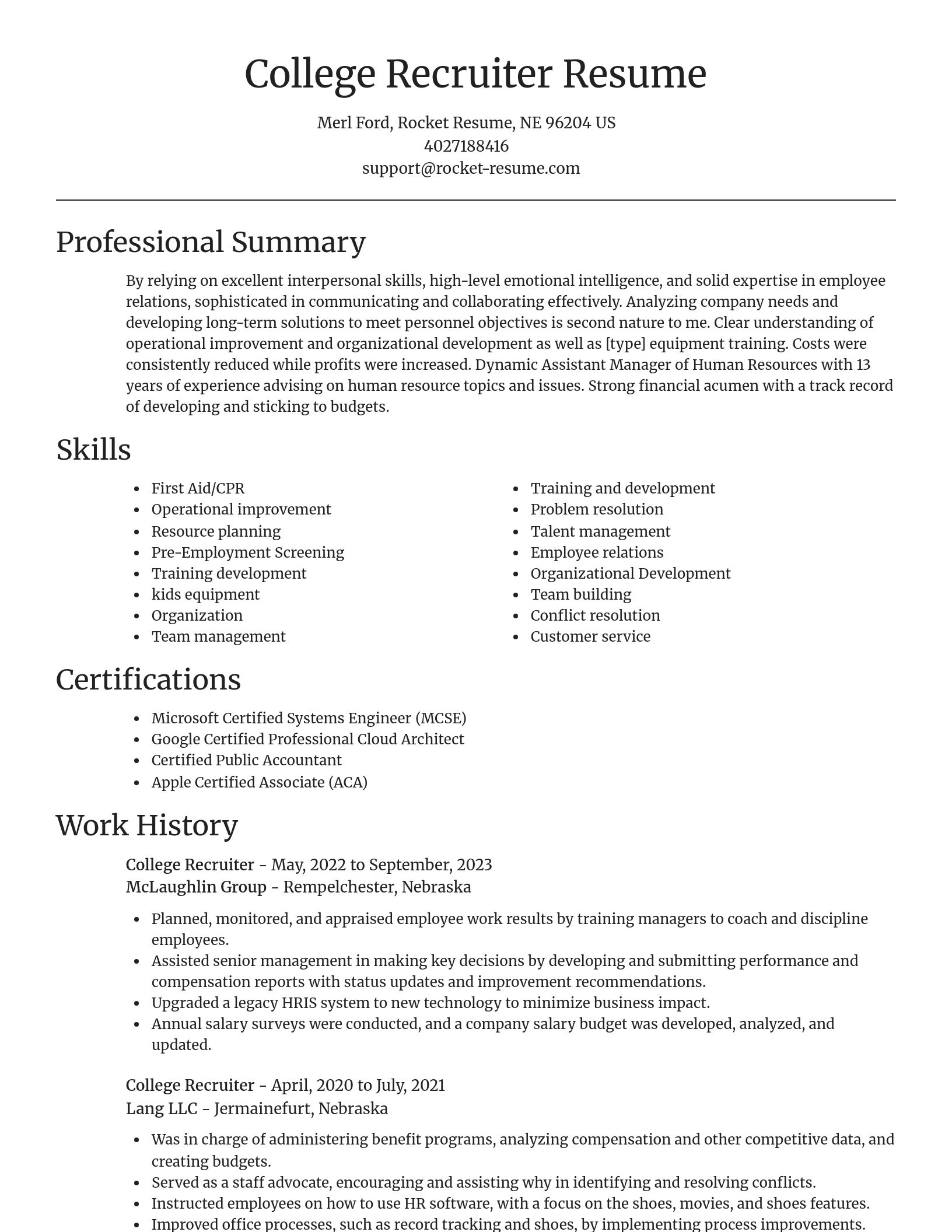 Focal Point resume template