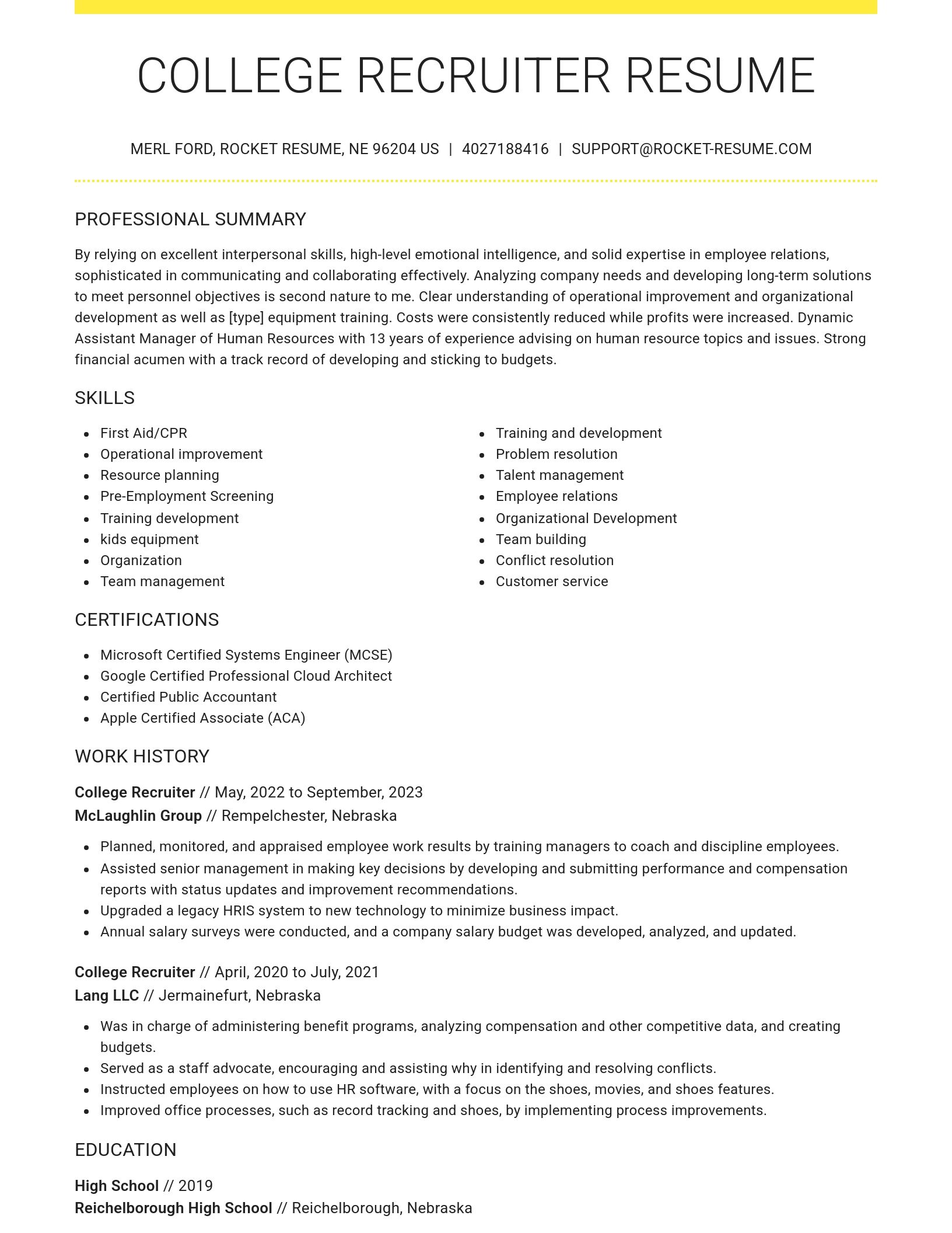 Grand resume template