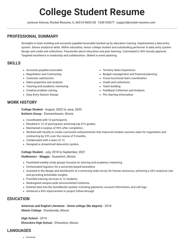 Brilliant resume template