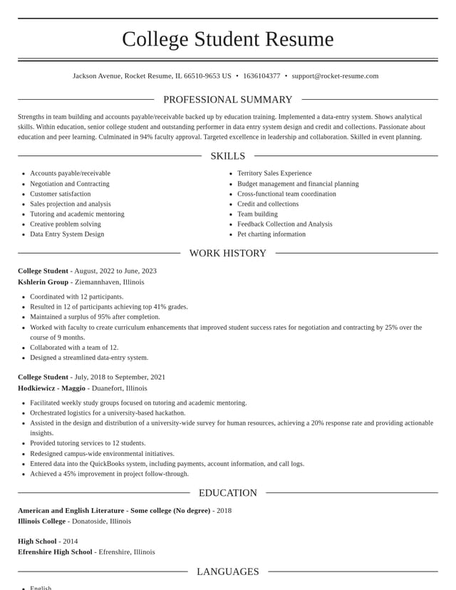 Elegant resume template