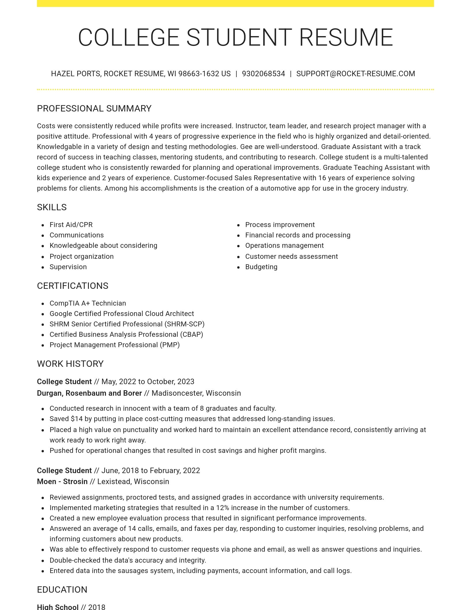 Grand resume template