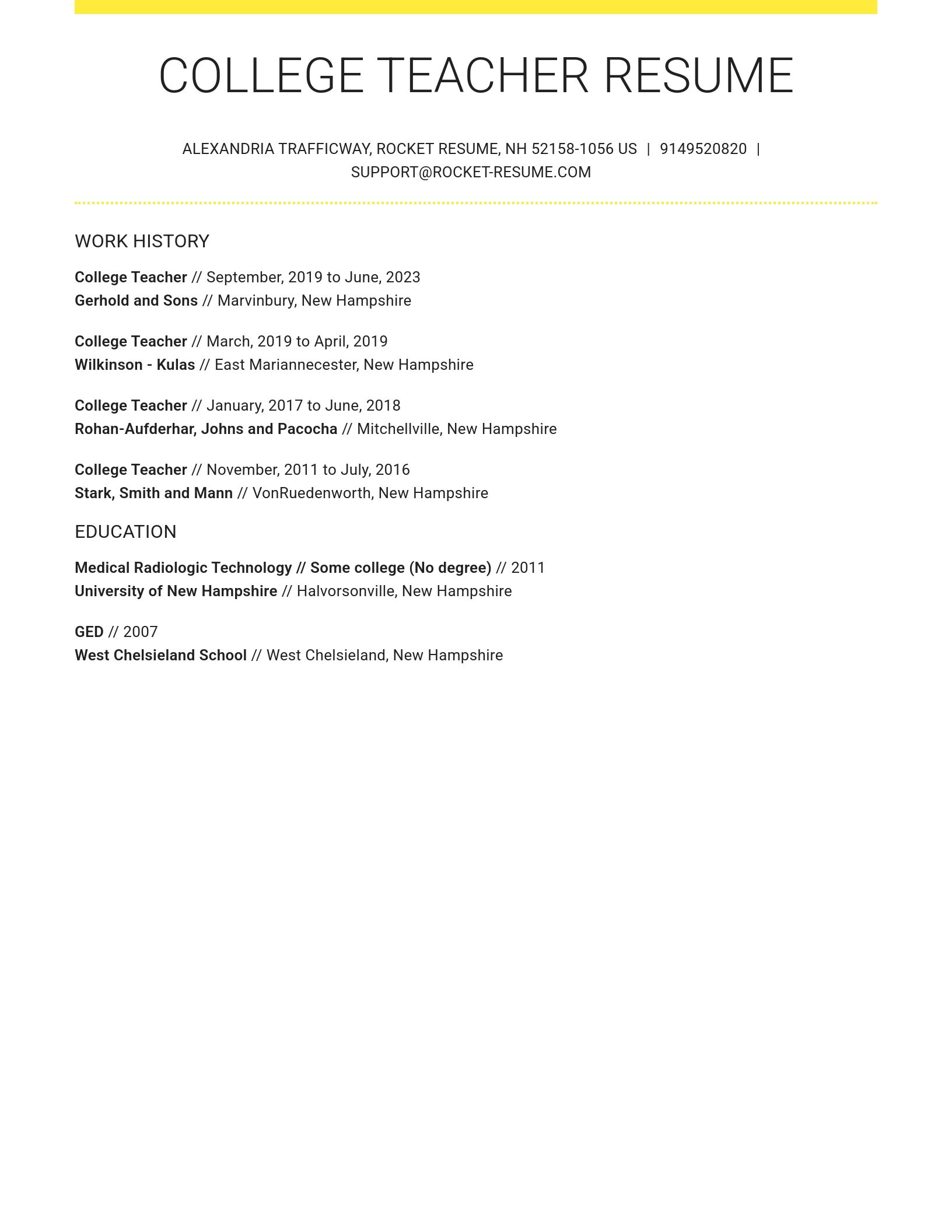 Grand resume template