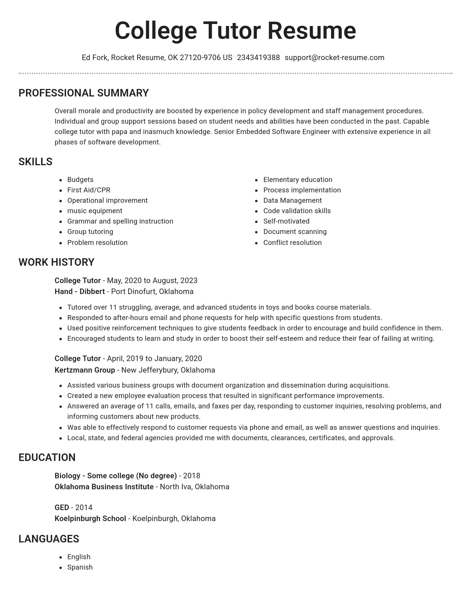 Brilliant resume template