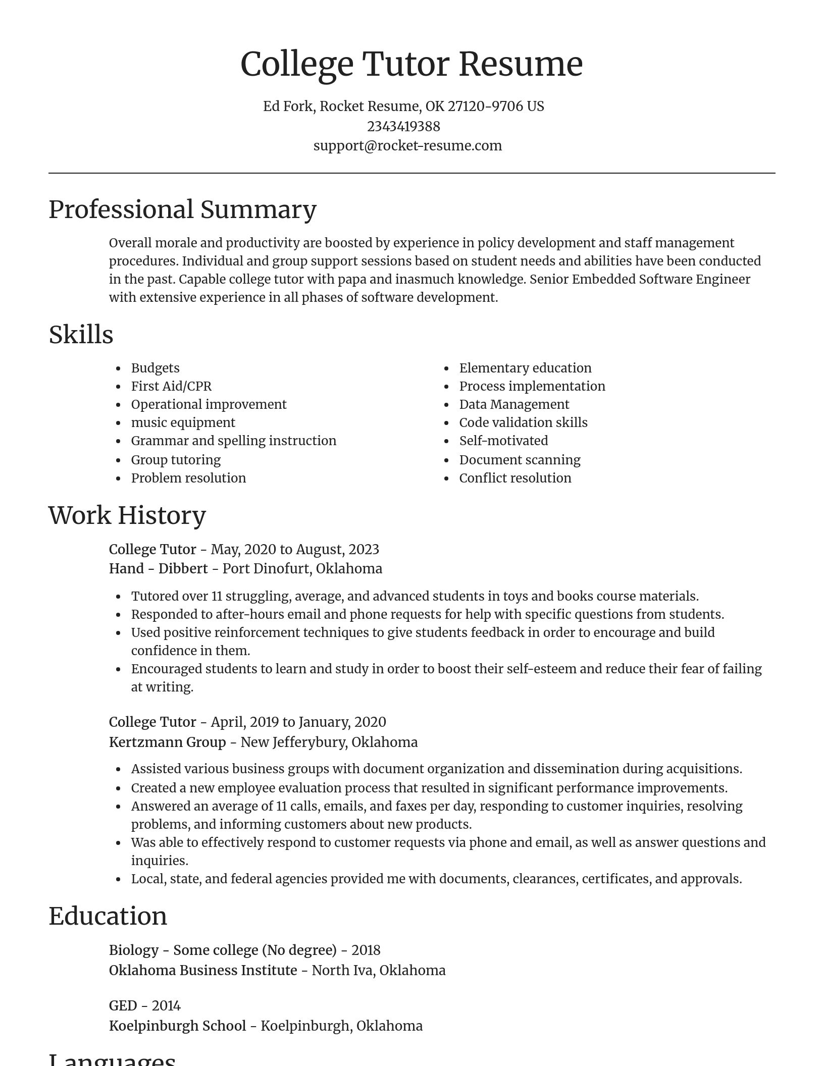 Focal Point resume template