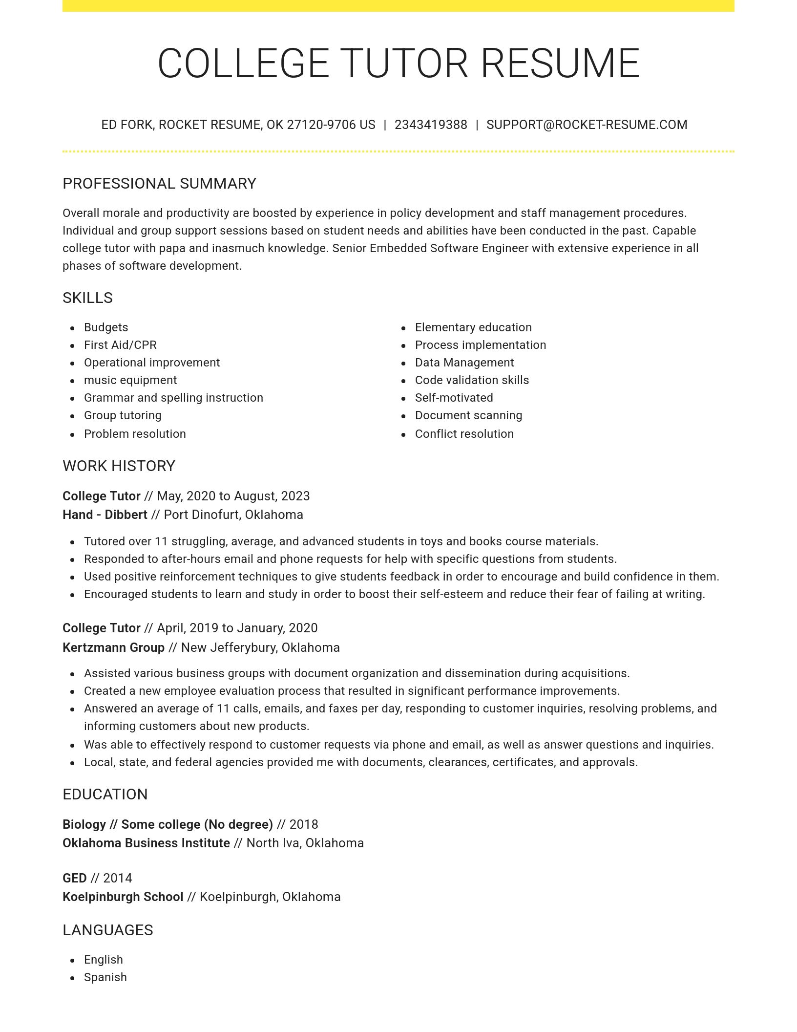 Grand resume template