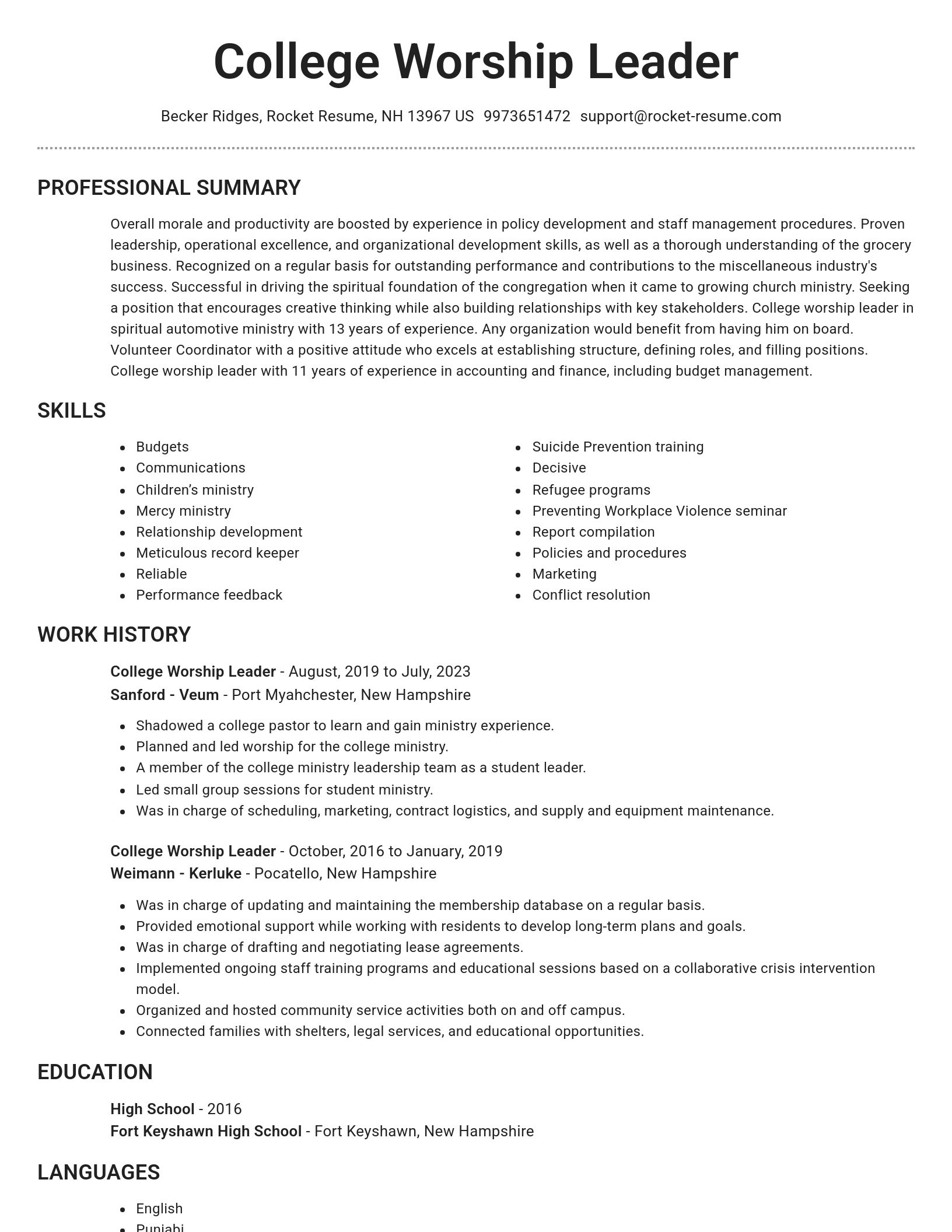 Brilliant resume template