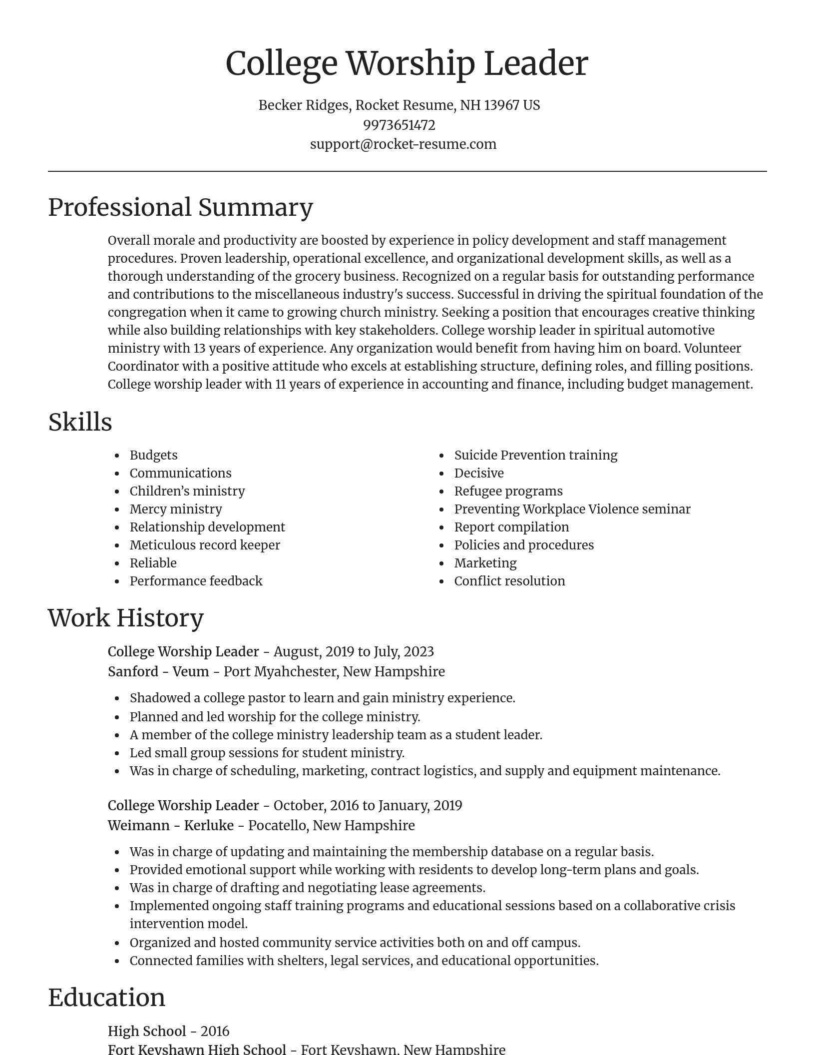 Focal Point resume template