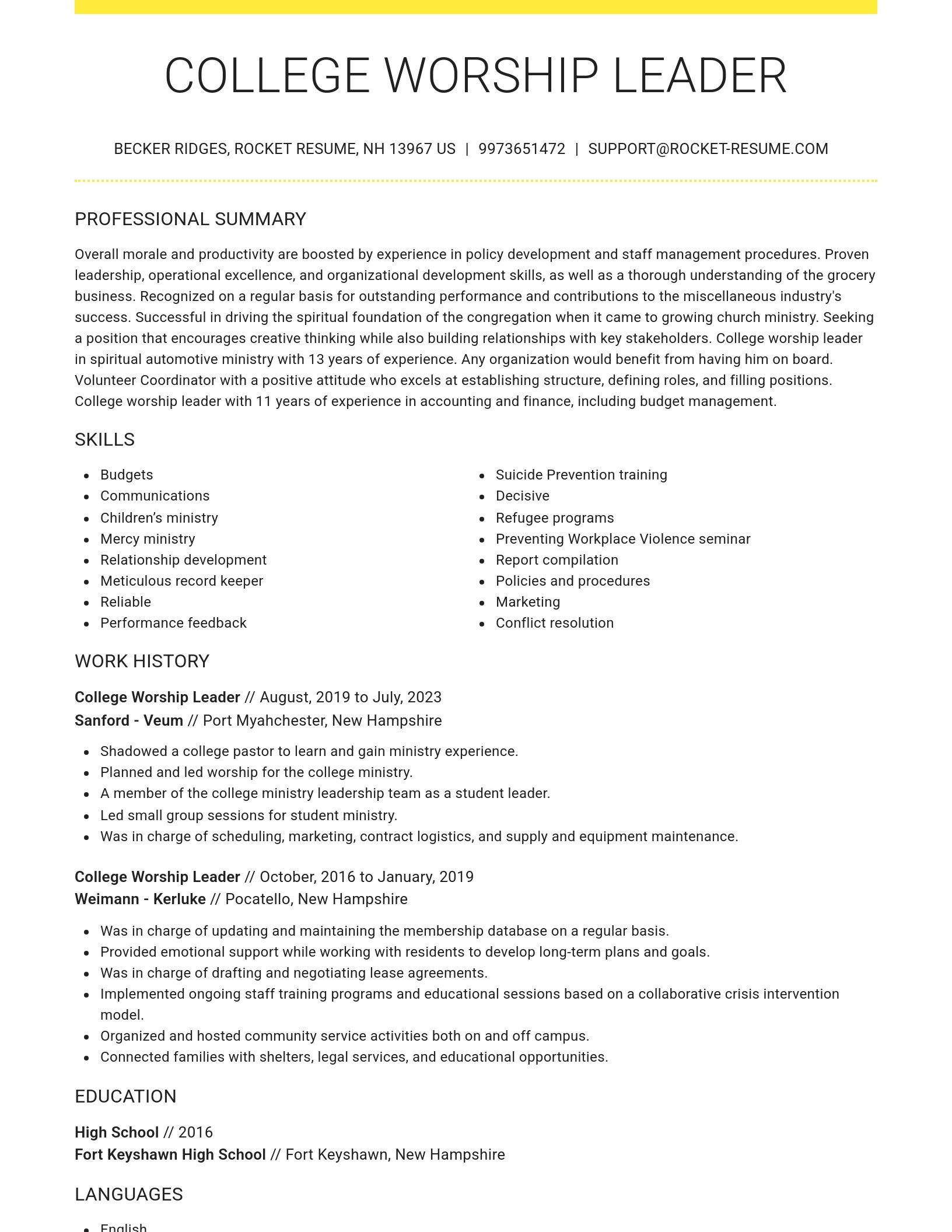 Grand resume template