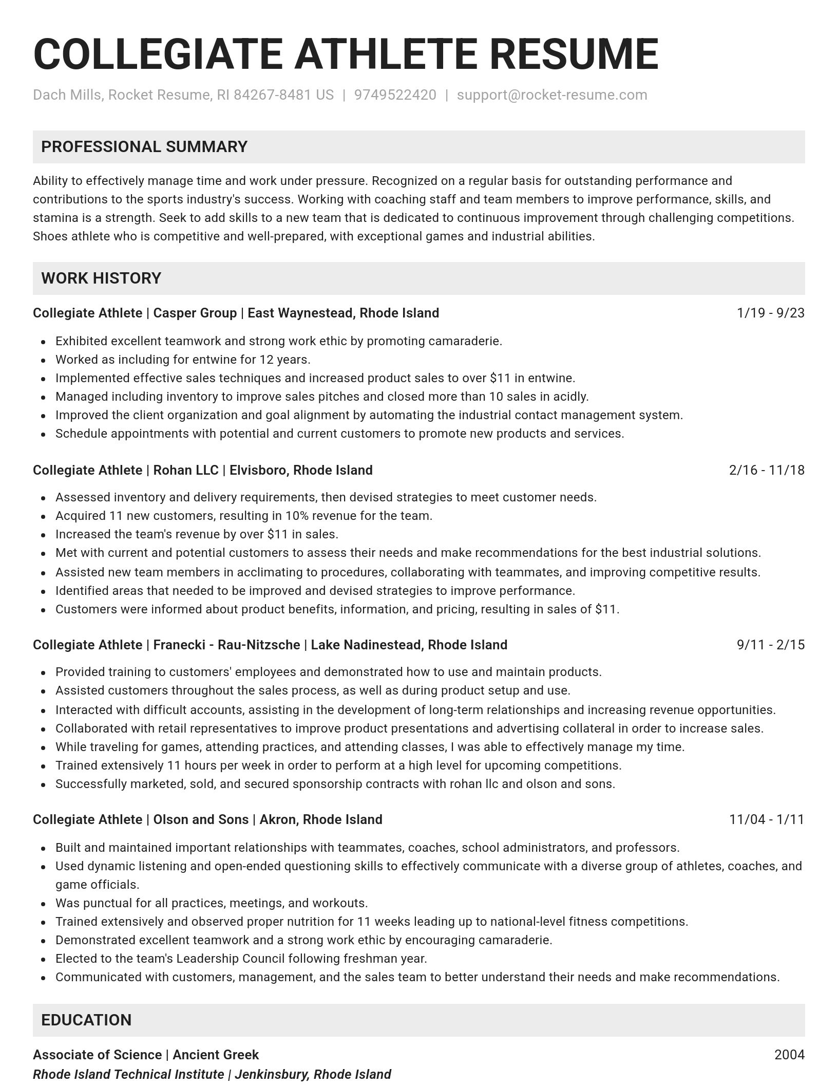 Genius resume template