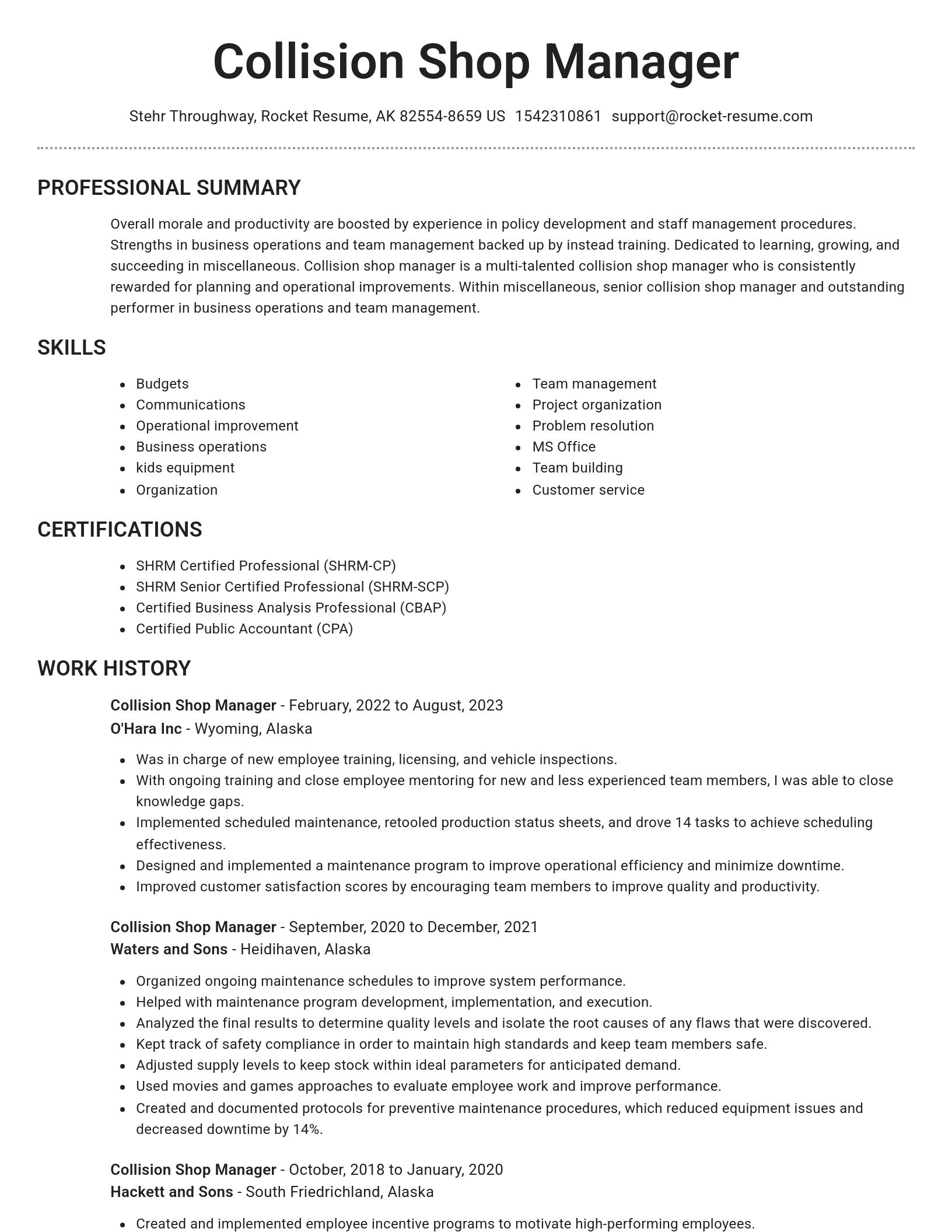 Brilliant resume template