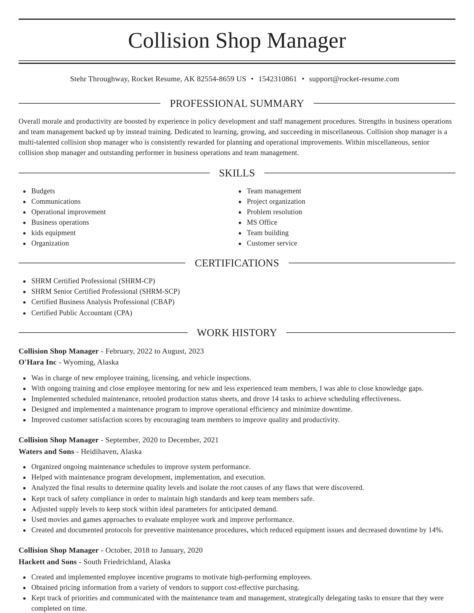 Elegant resume template