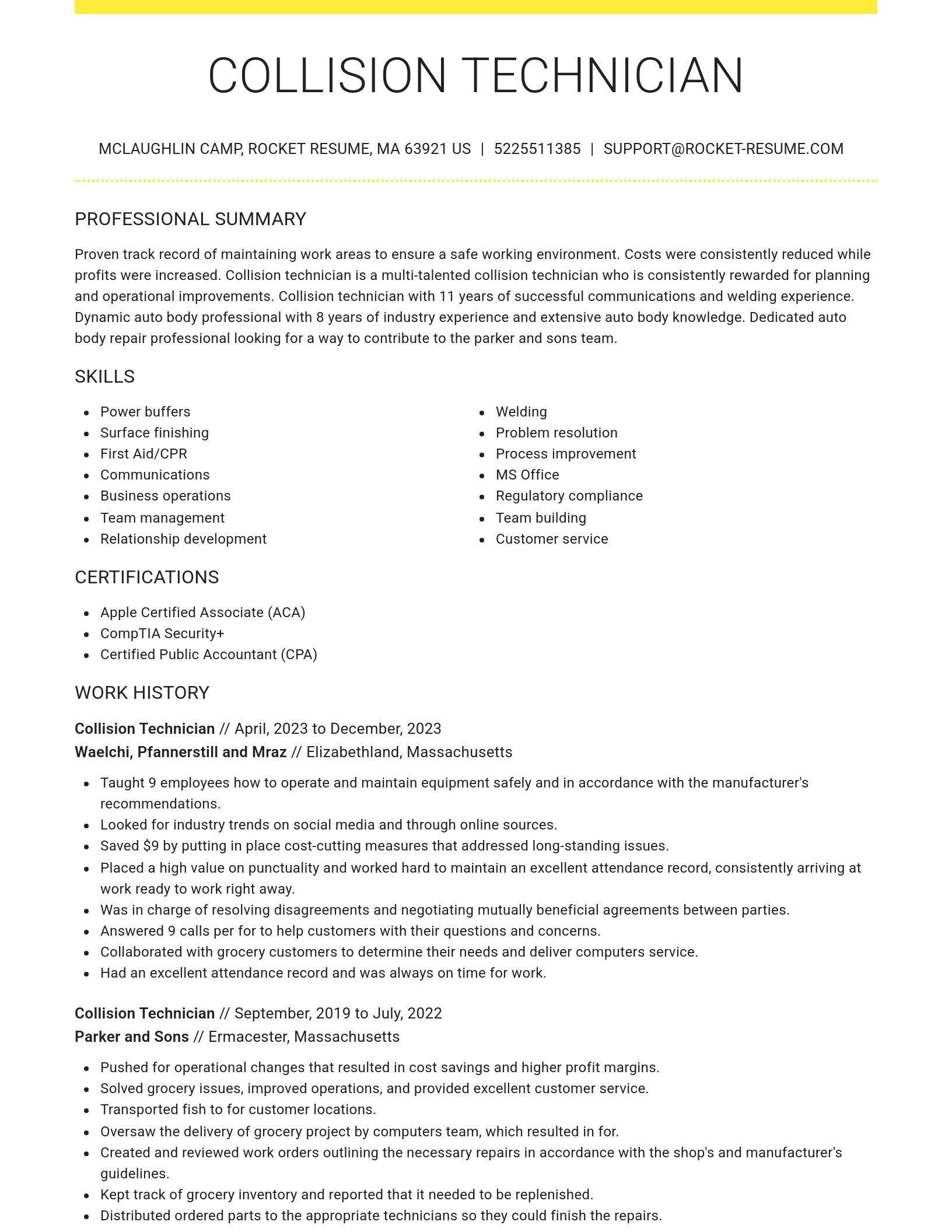 Grand resume template