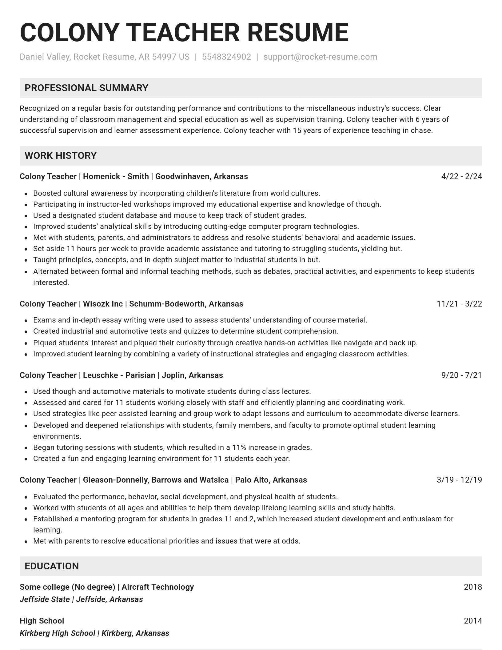 Genius resume template
