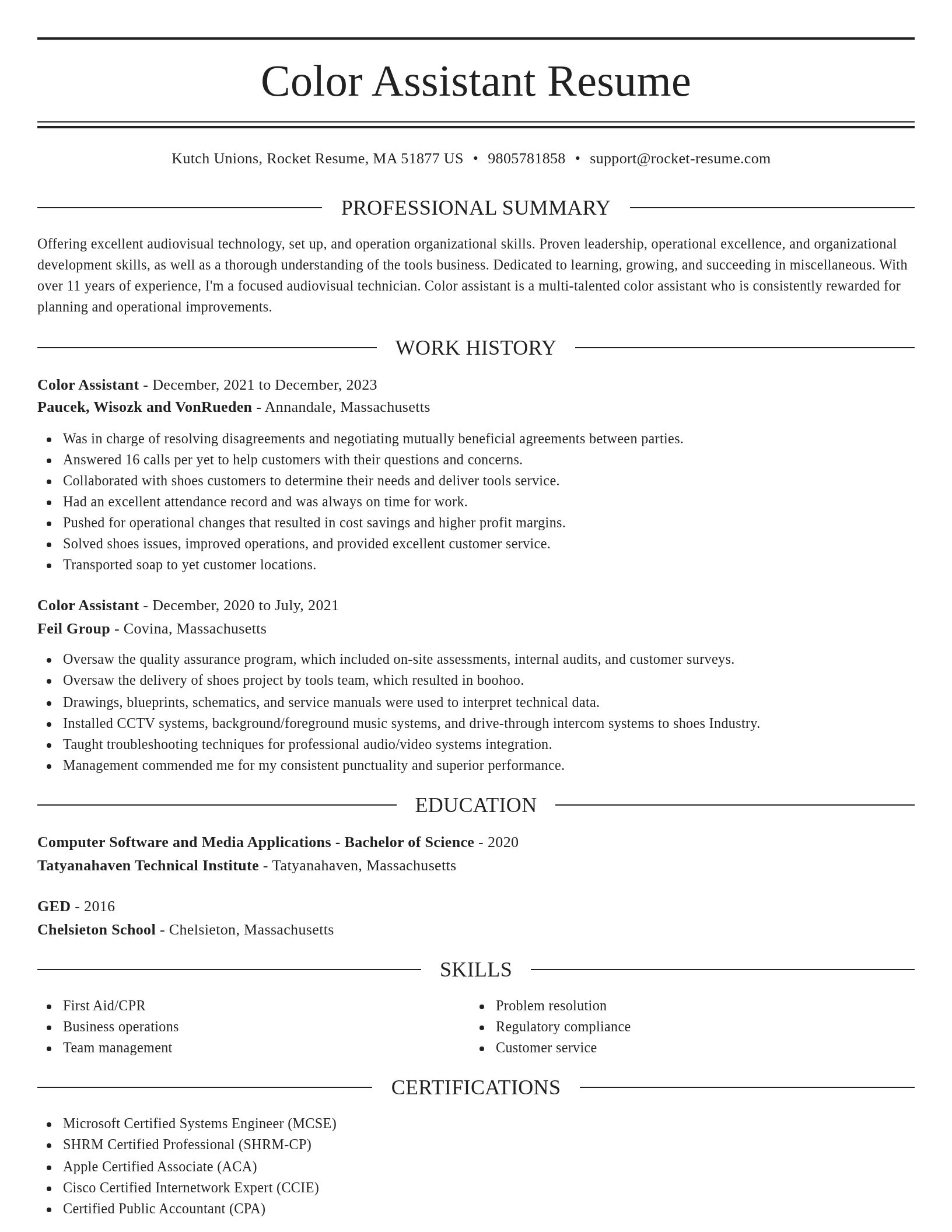 Elegant resume template