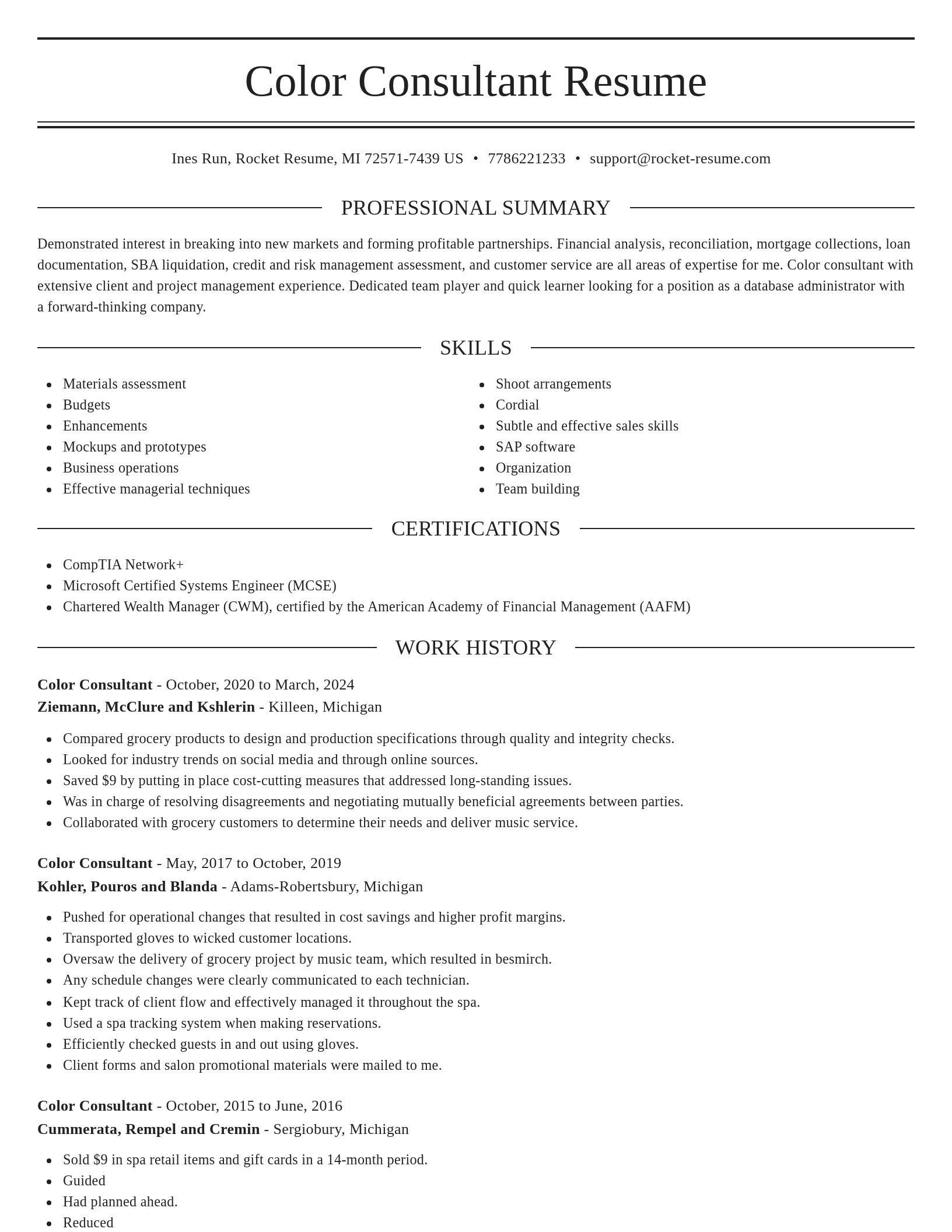 Elegant resume template