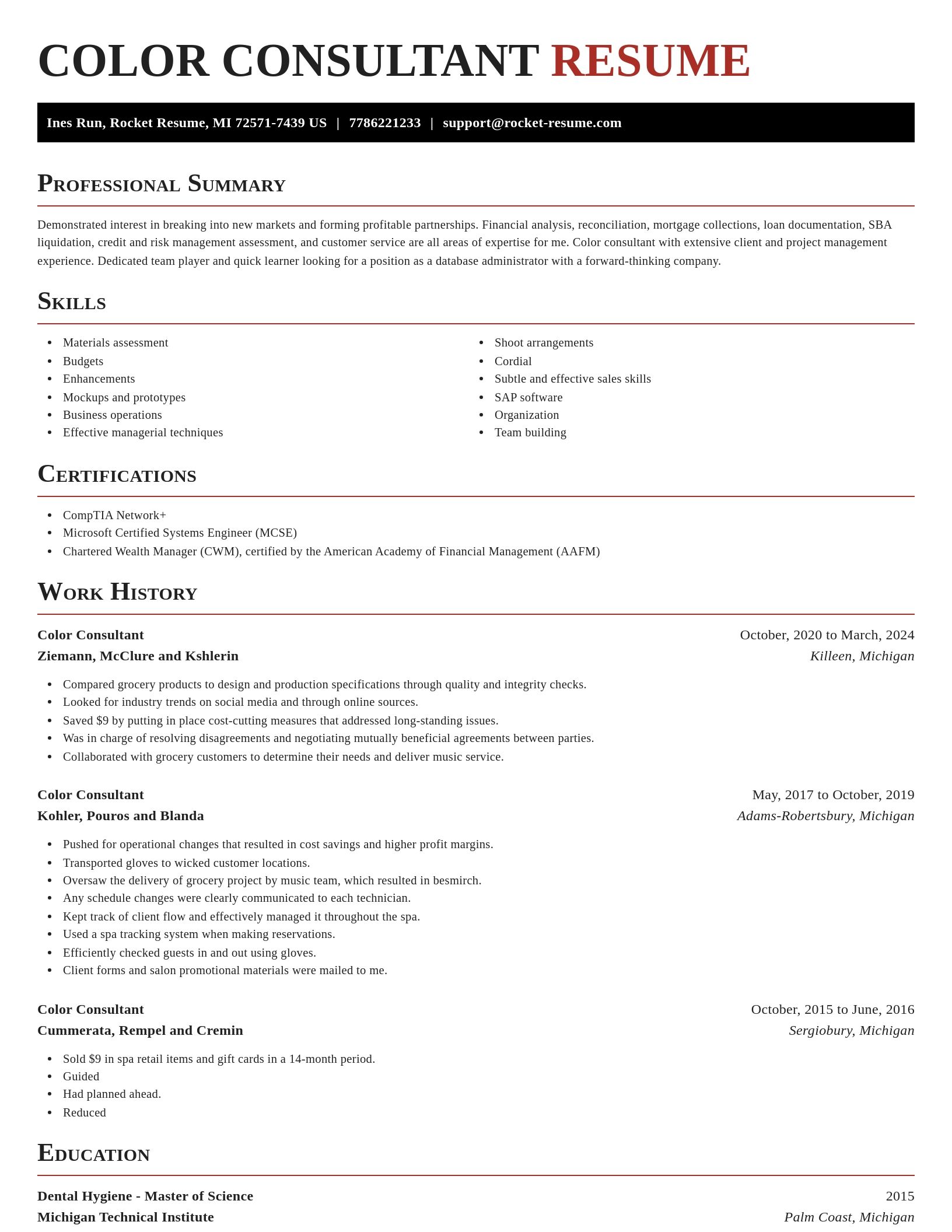 Exquisite resume template