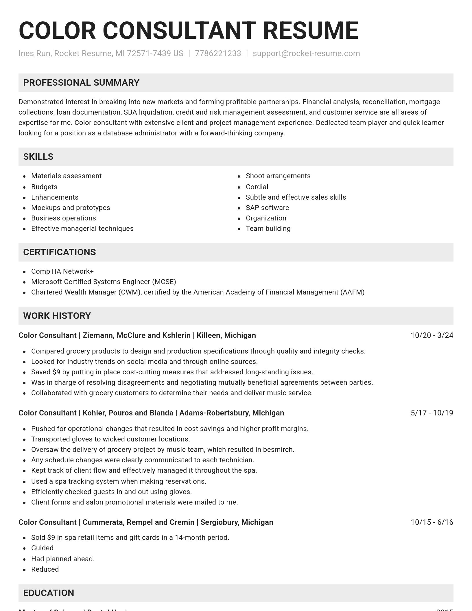 Genius resume template