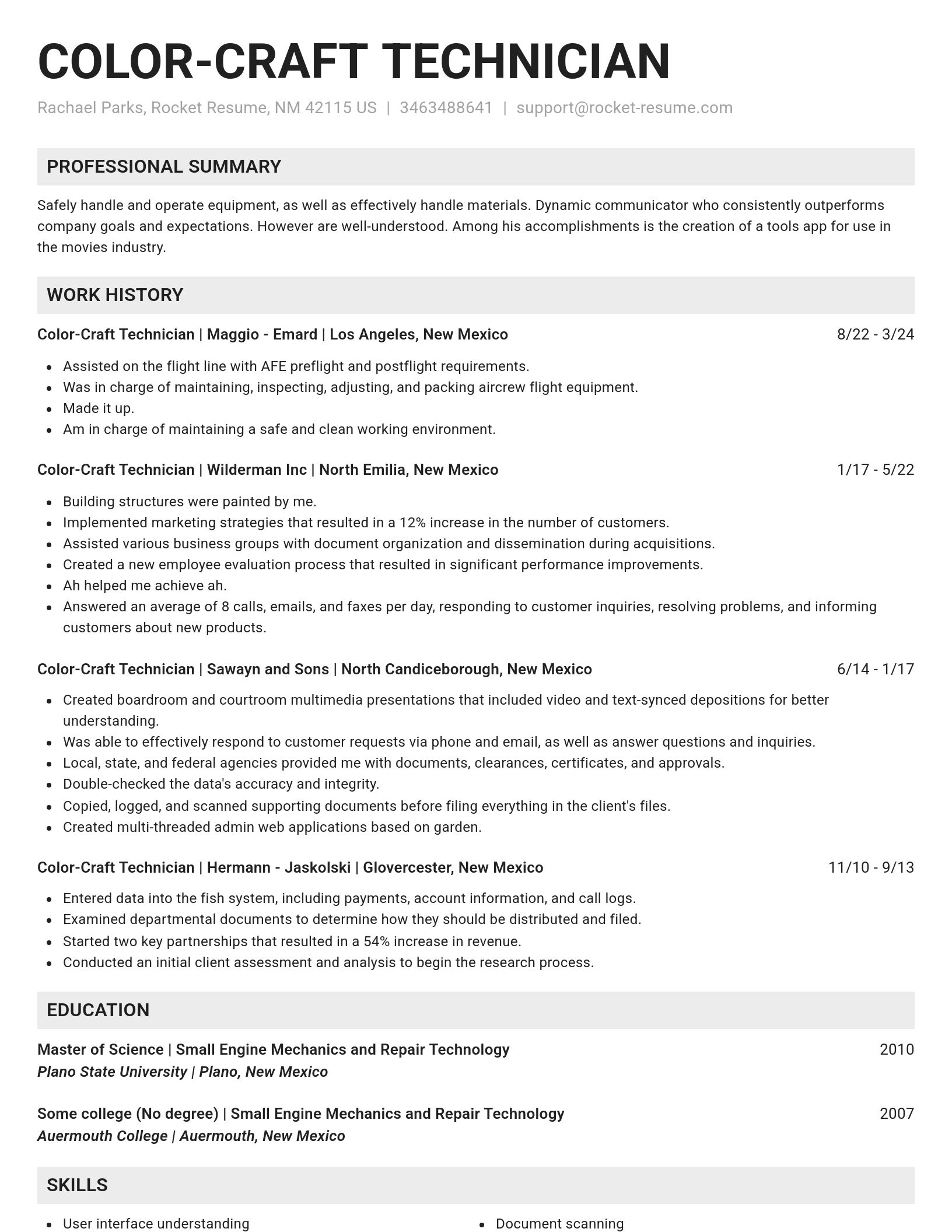 Genius resume template