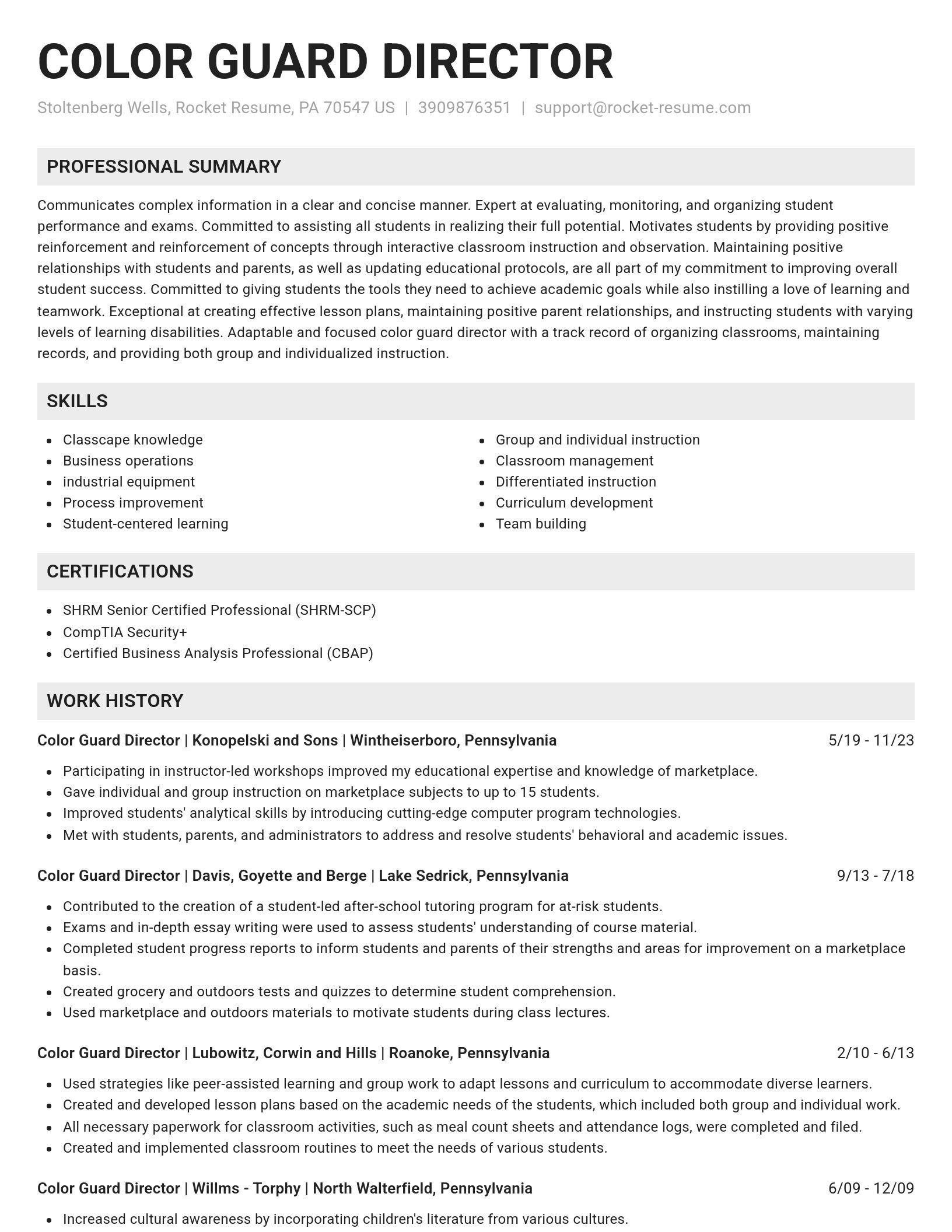 Genius resume template
