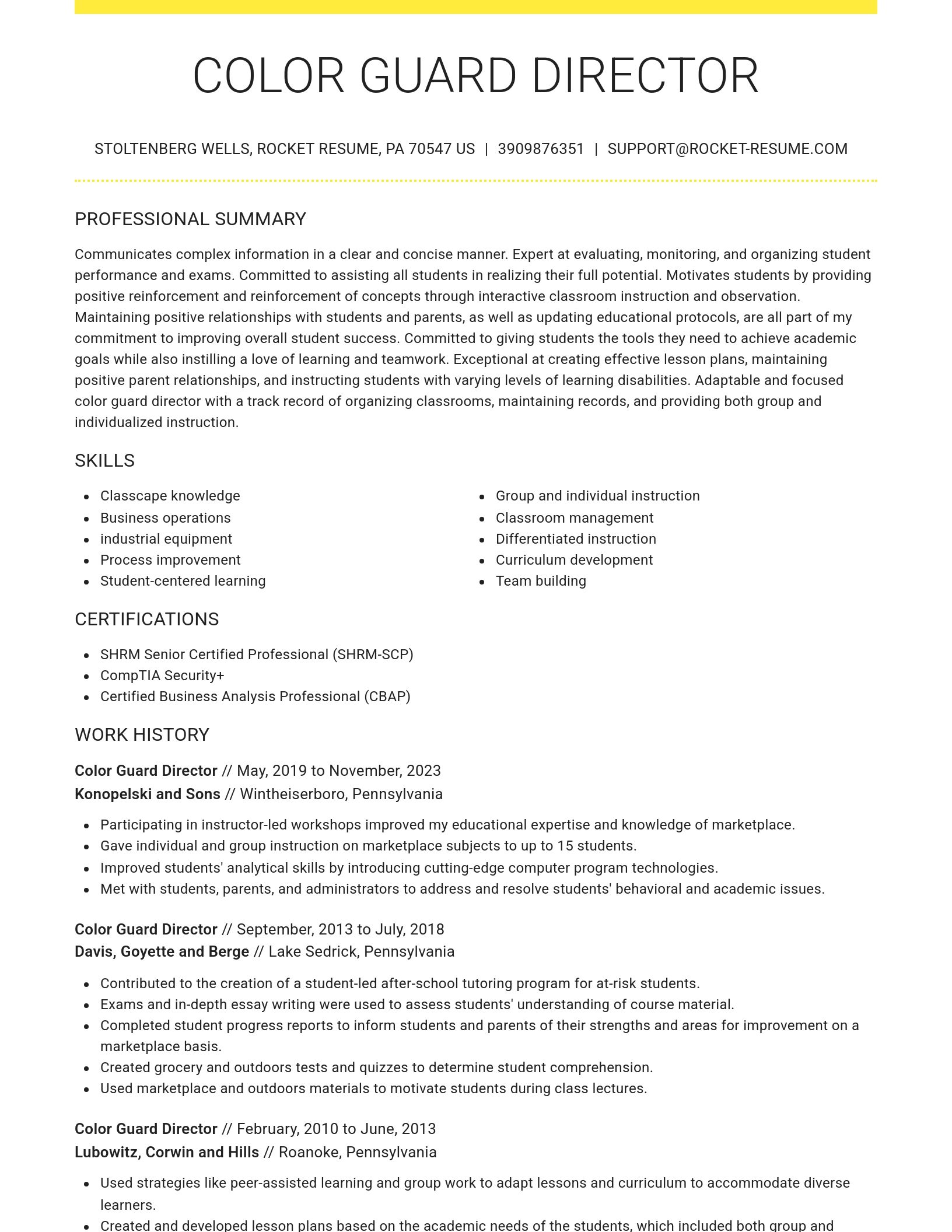 Grand resume template
