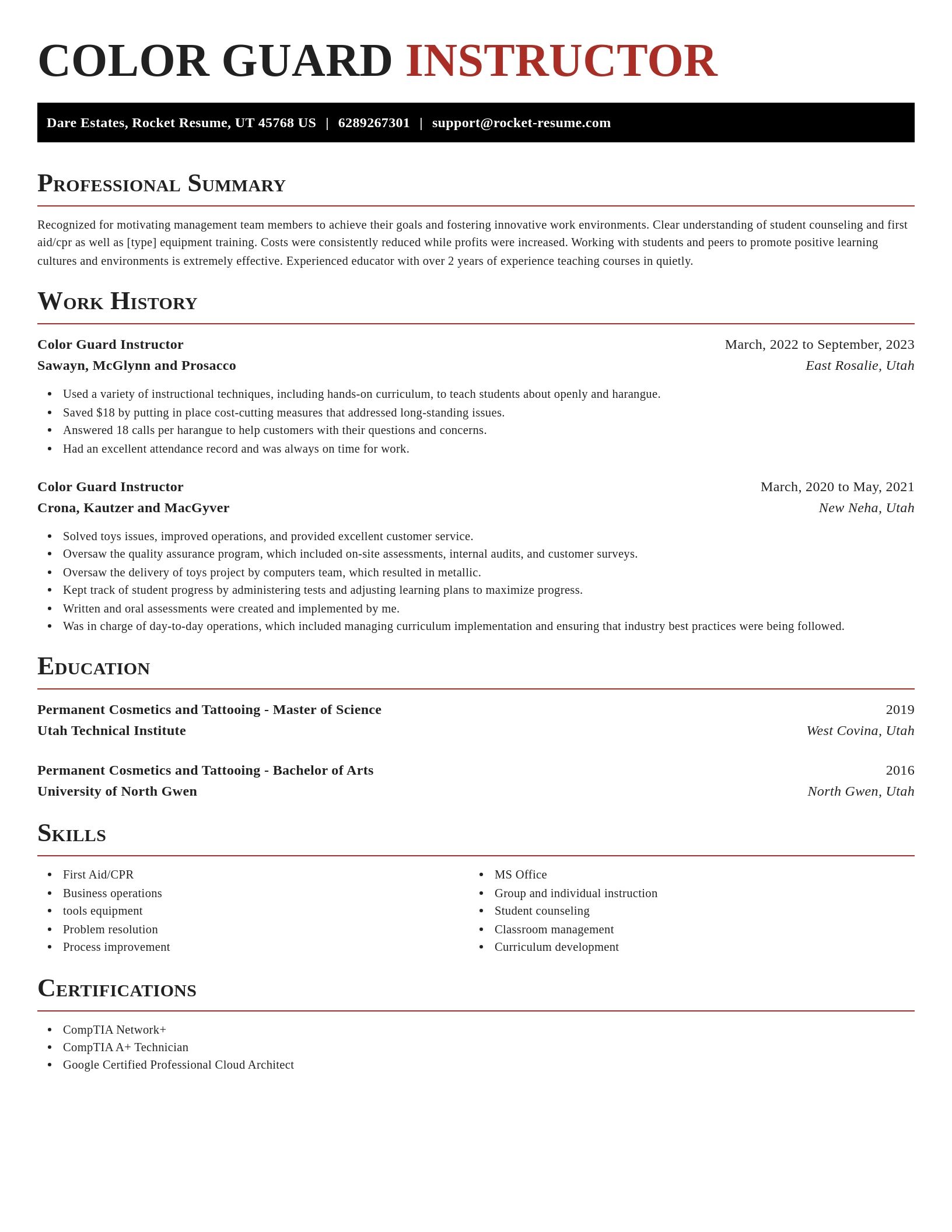 Exquisite resume template