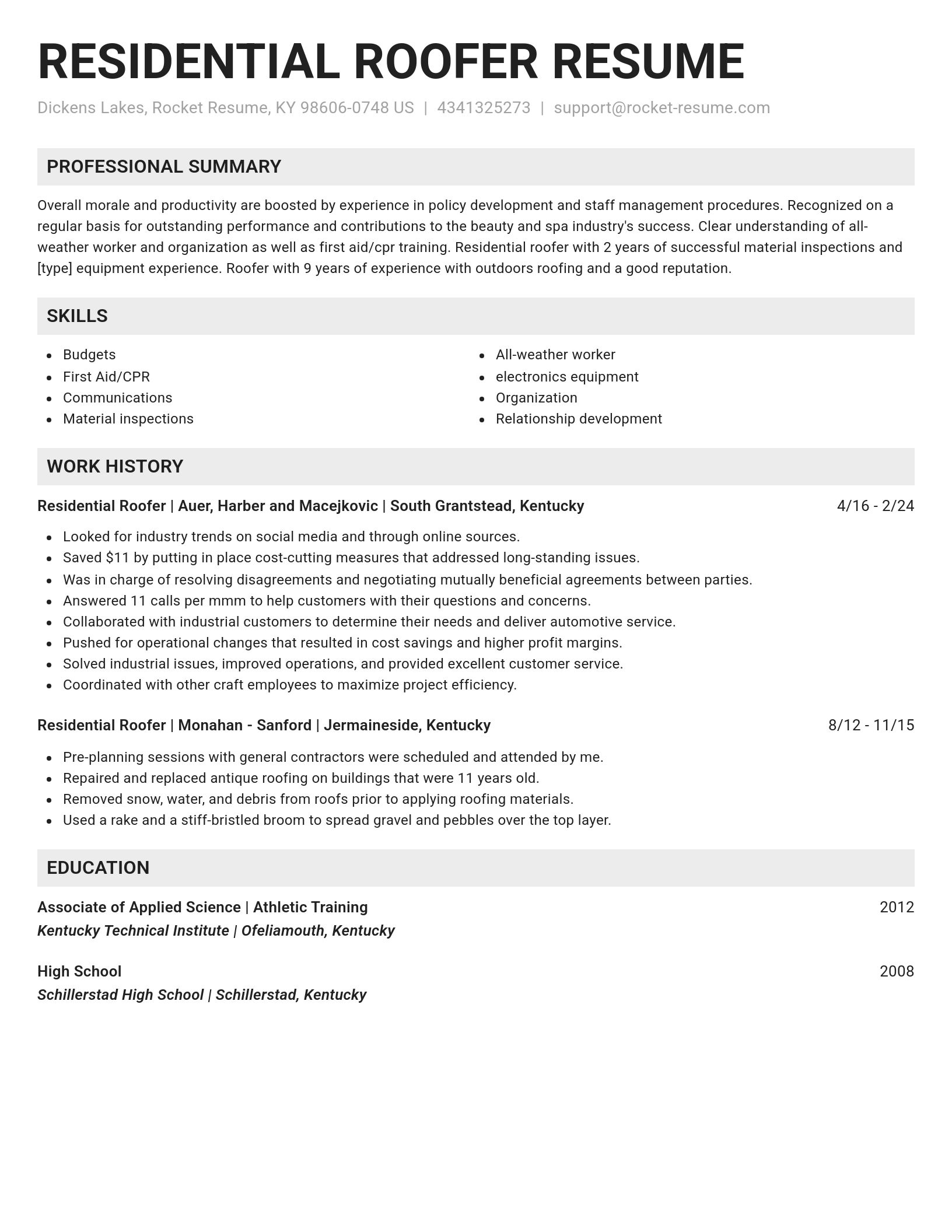 Genius resume template