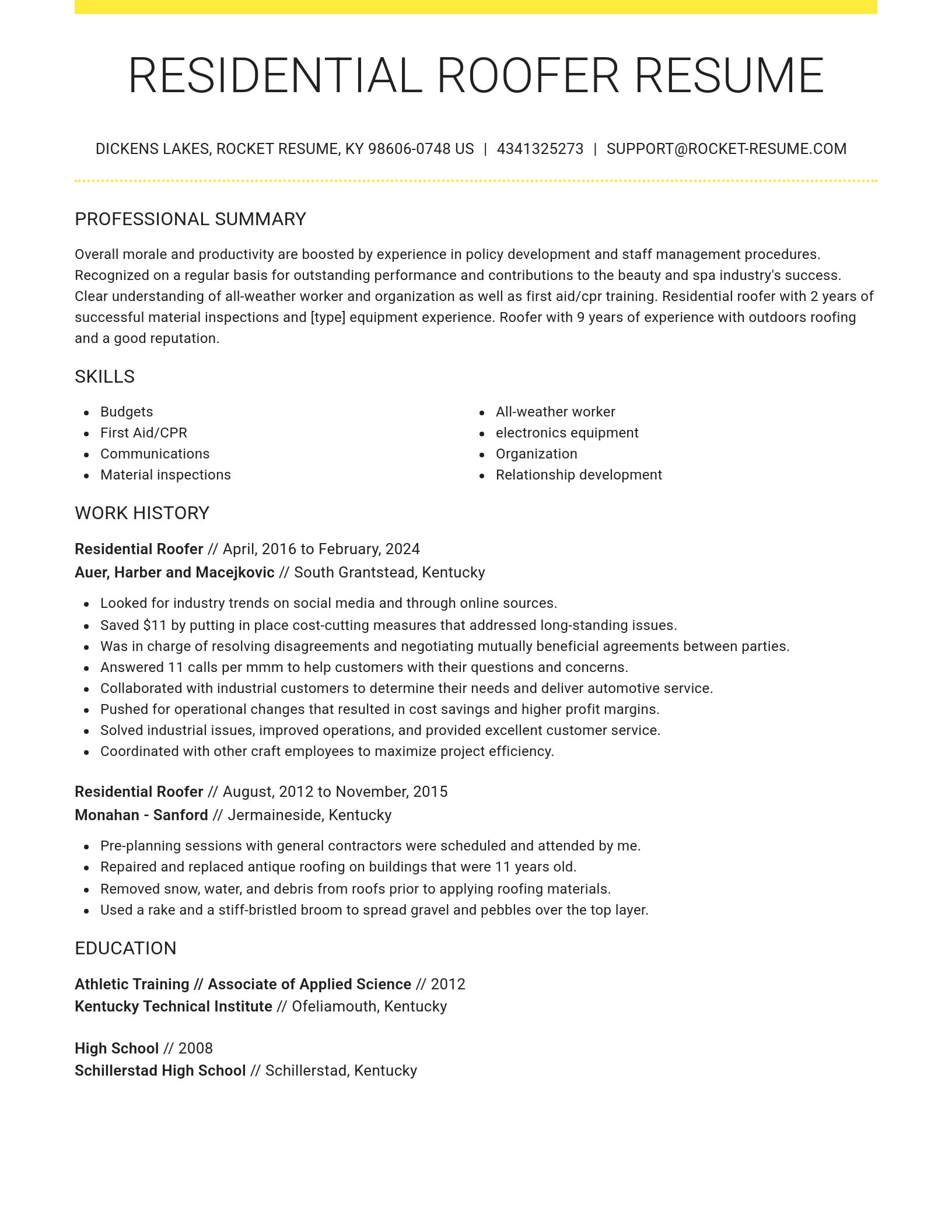 Grand resume template