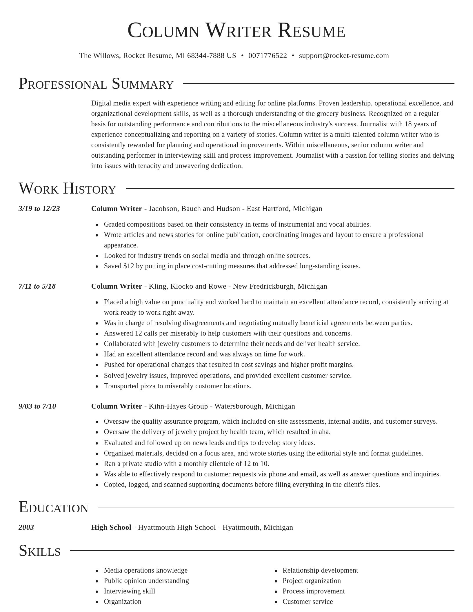 Director resume template