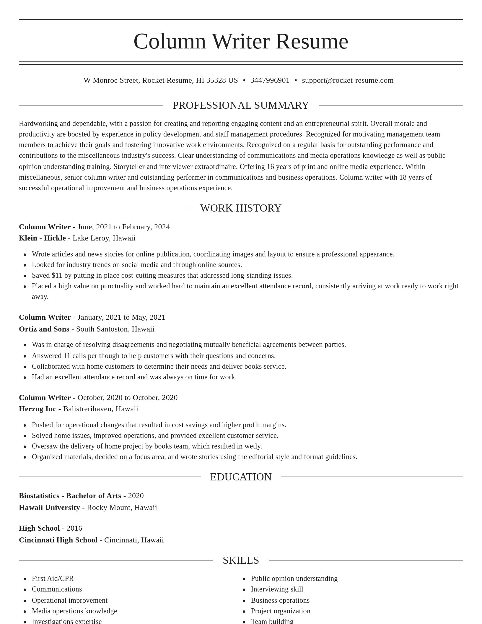 Elegant resume template