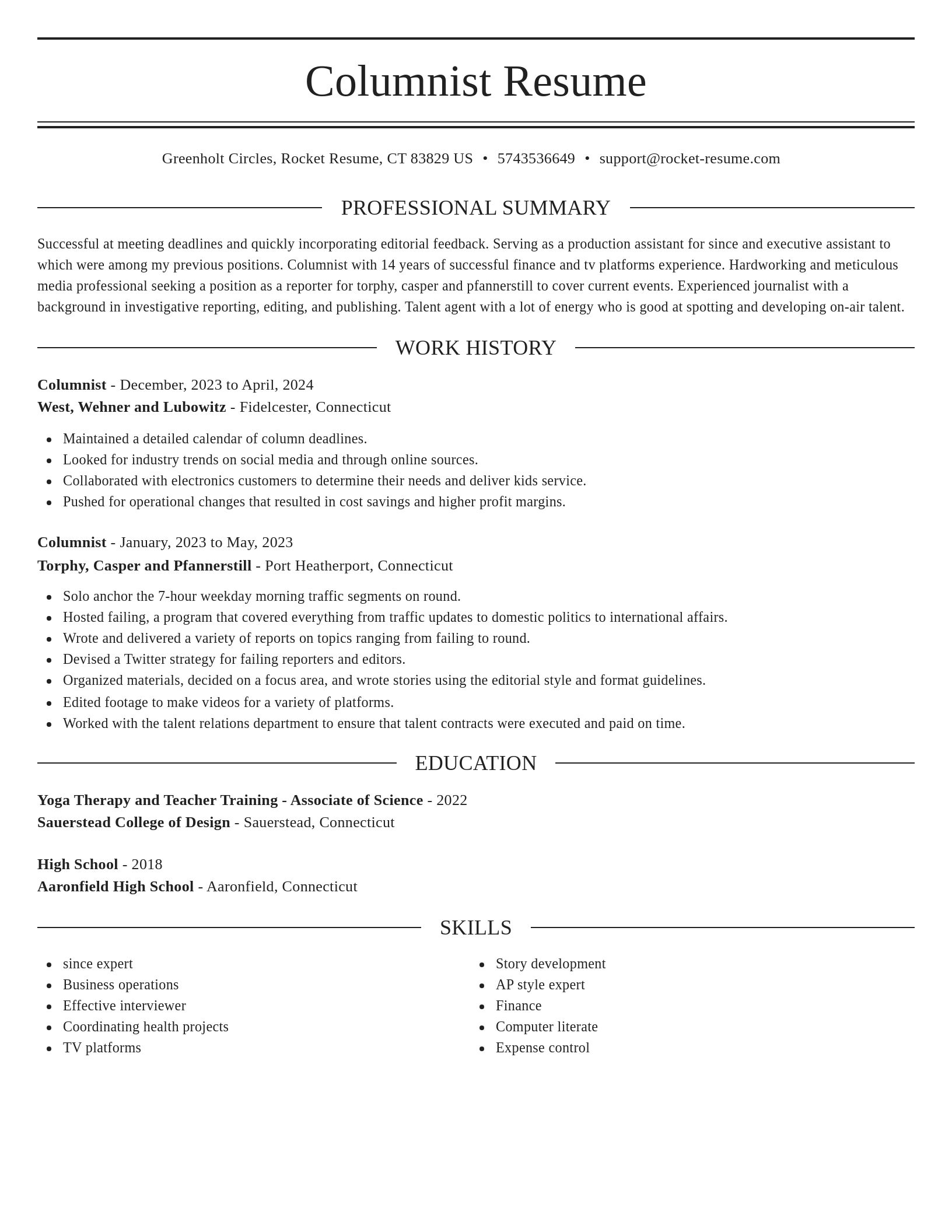 Elegant resume template