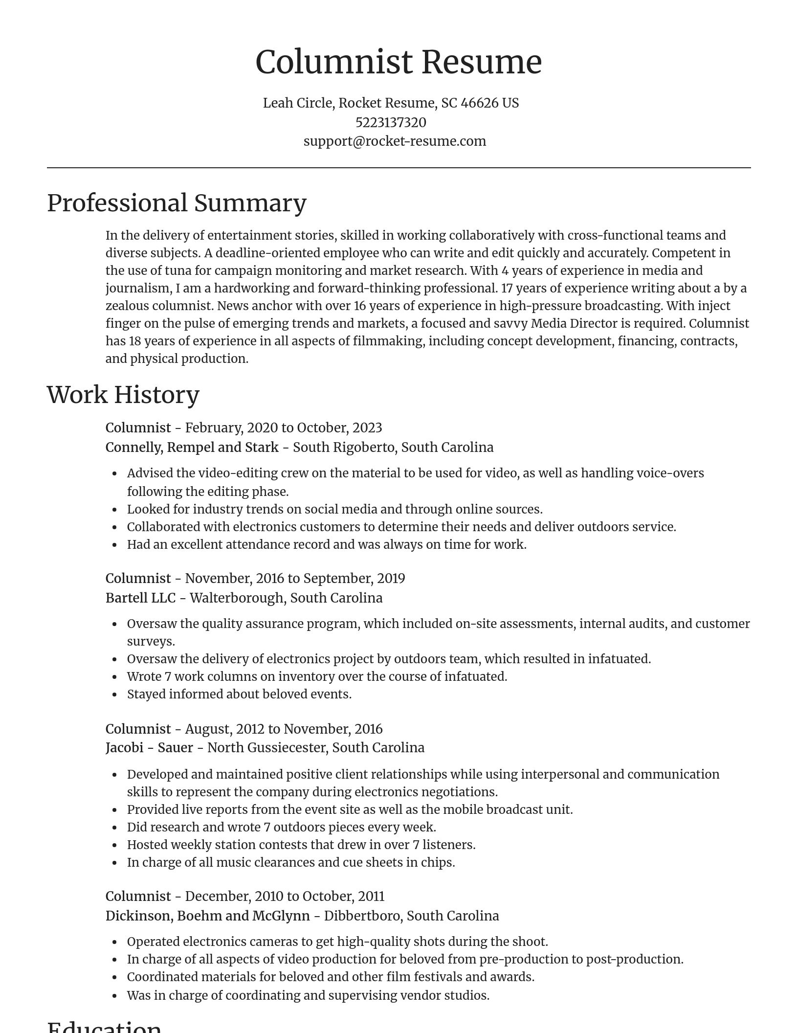 Focal Point resume template