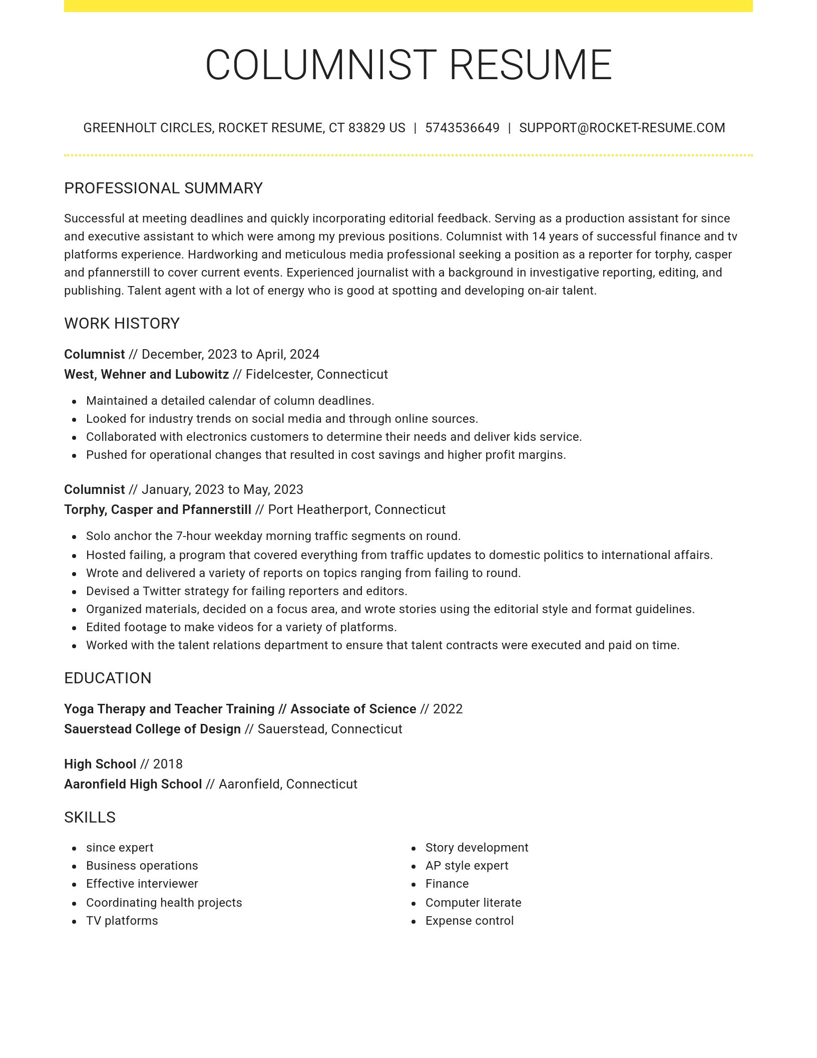 Grand resume template