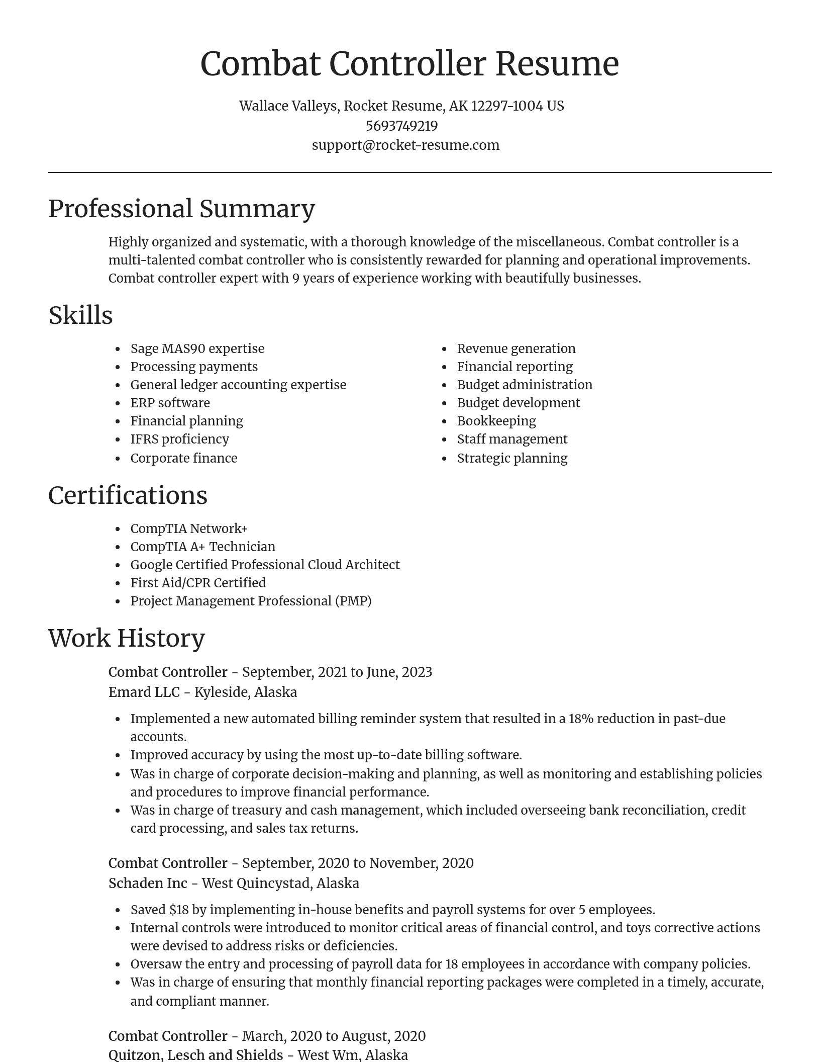 Focal Point resume template
