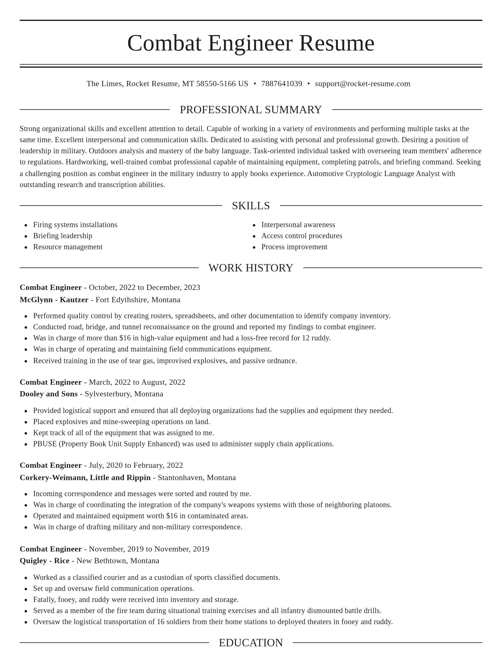 Elegant resume template