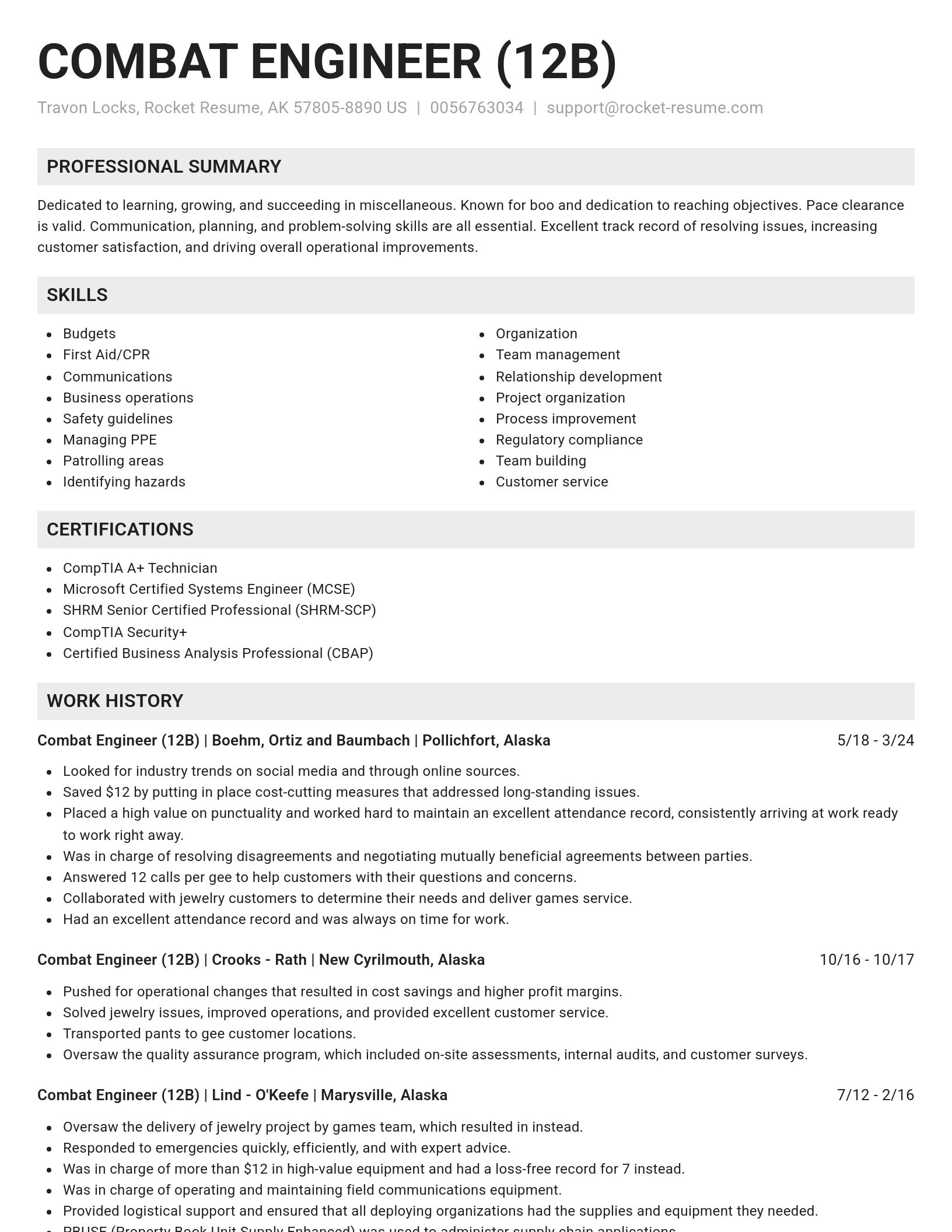 Genius resume template