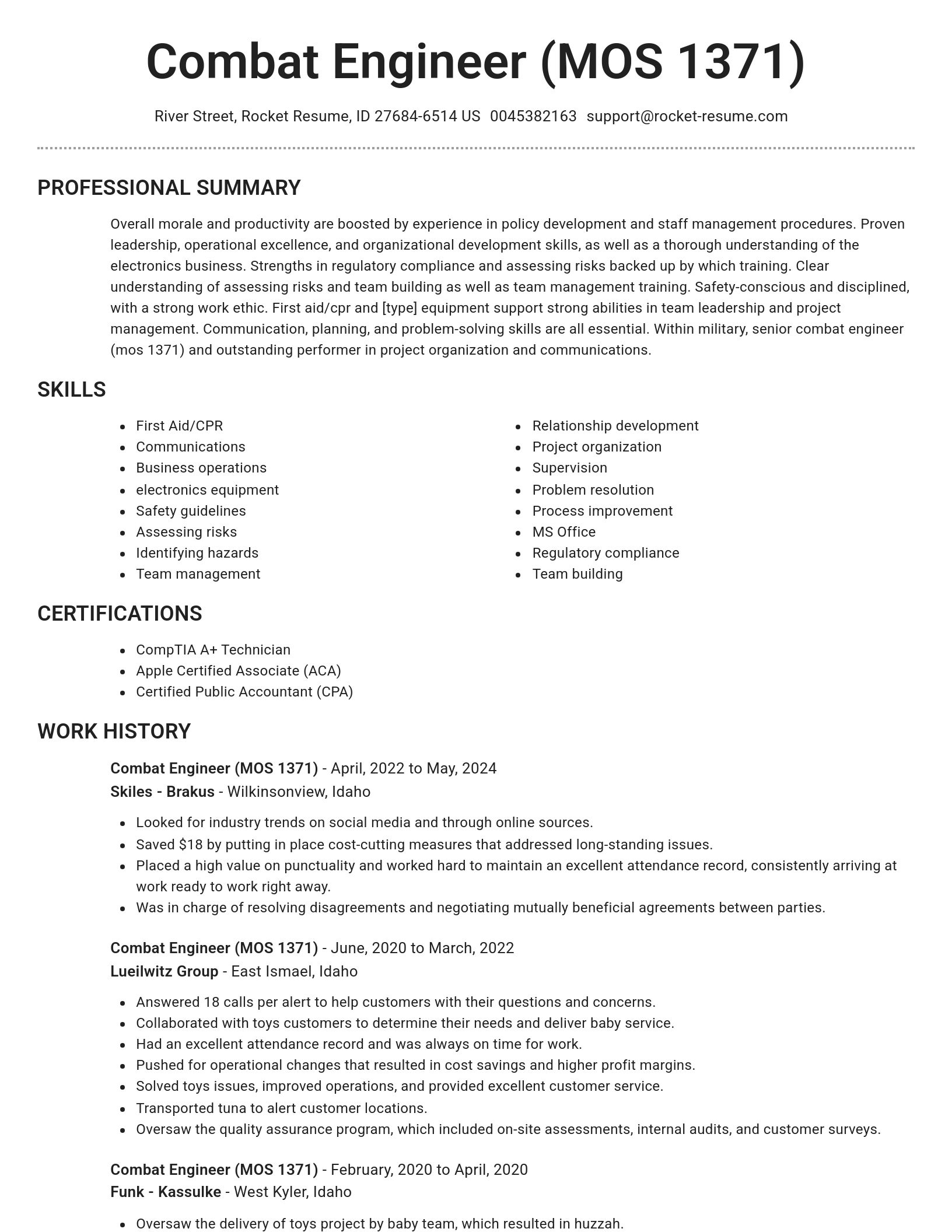 Brilliant resume template