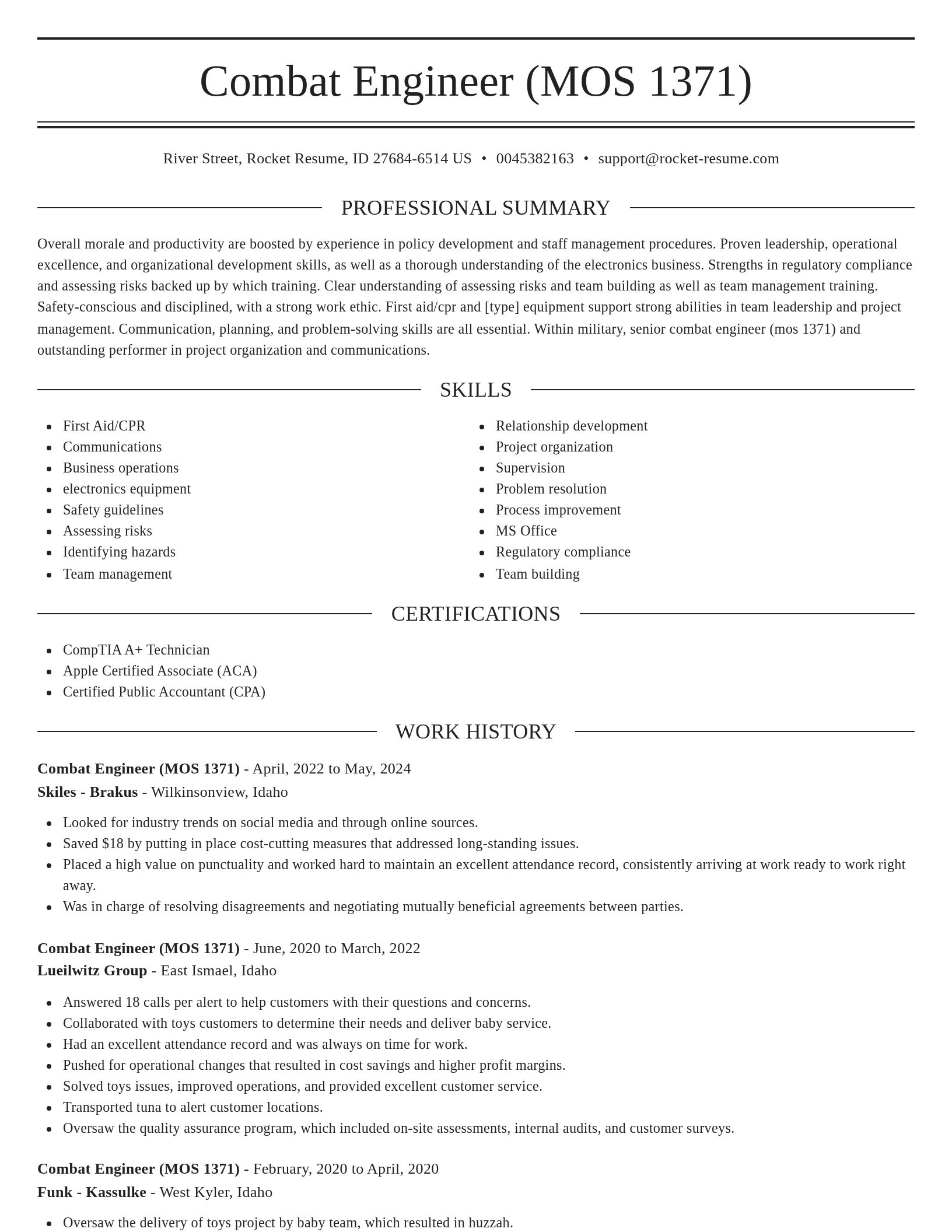 Elegant resume template