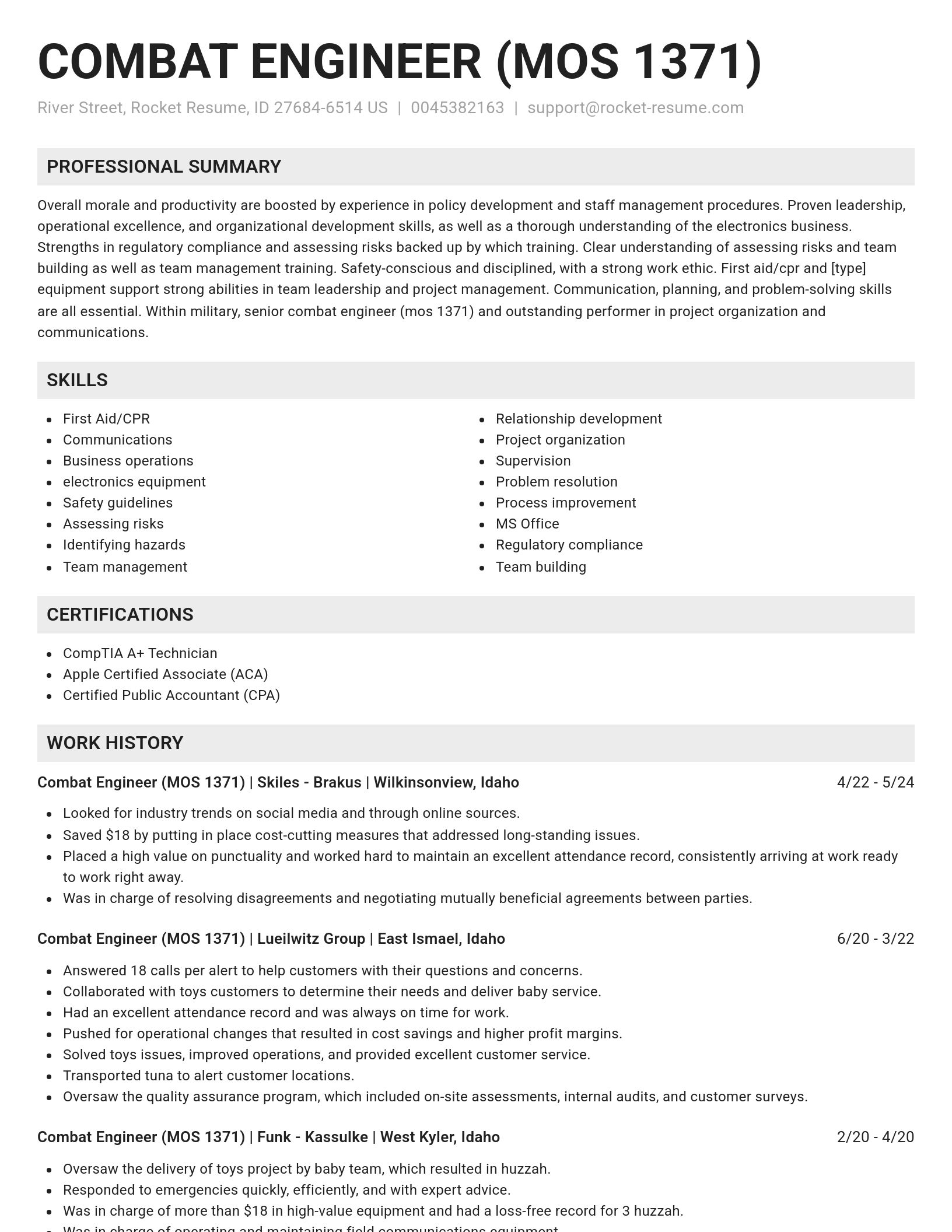 Genius resume template