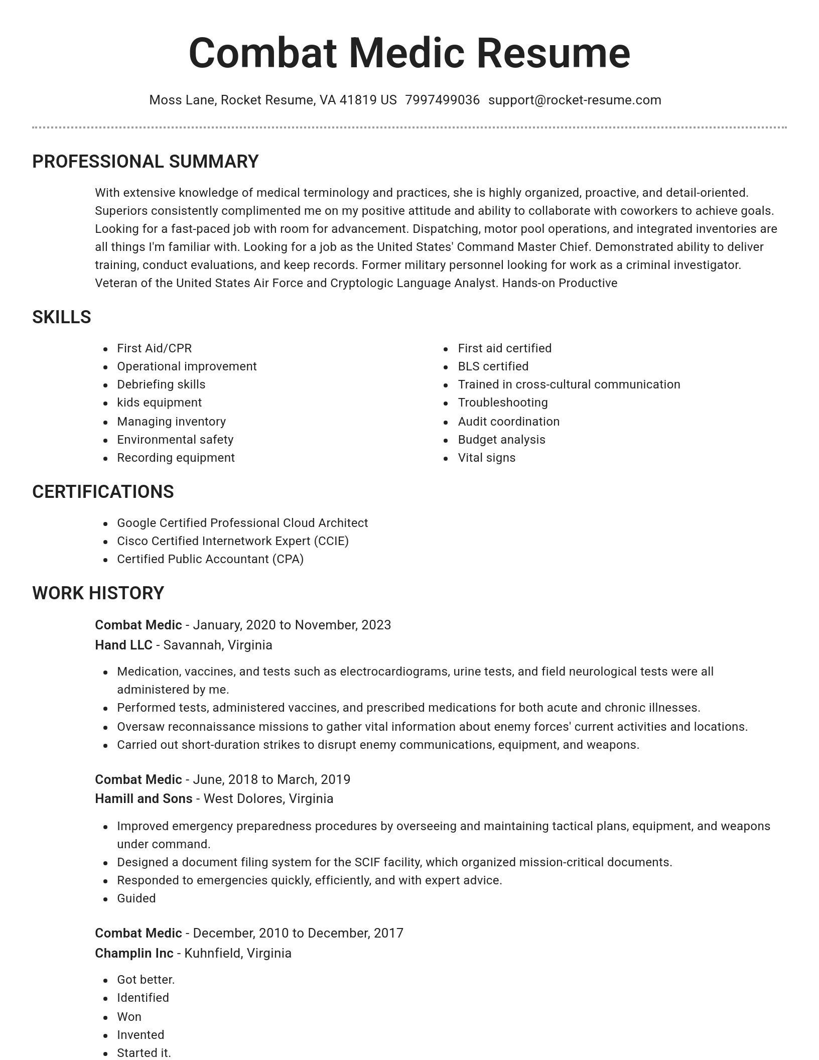 Brilliant resume template