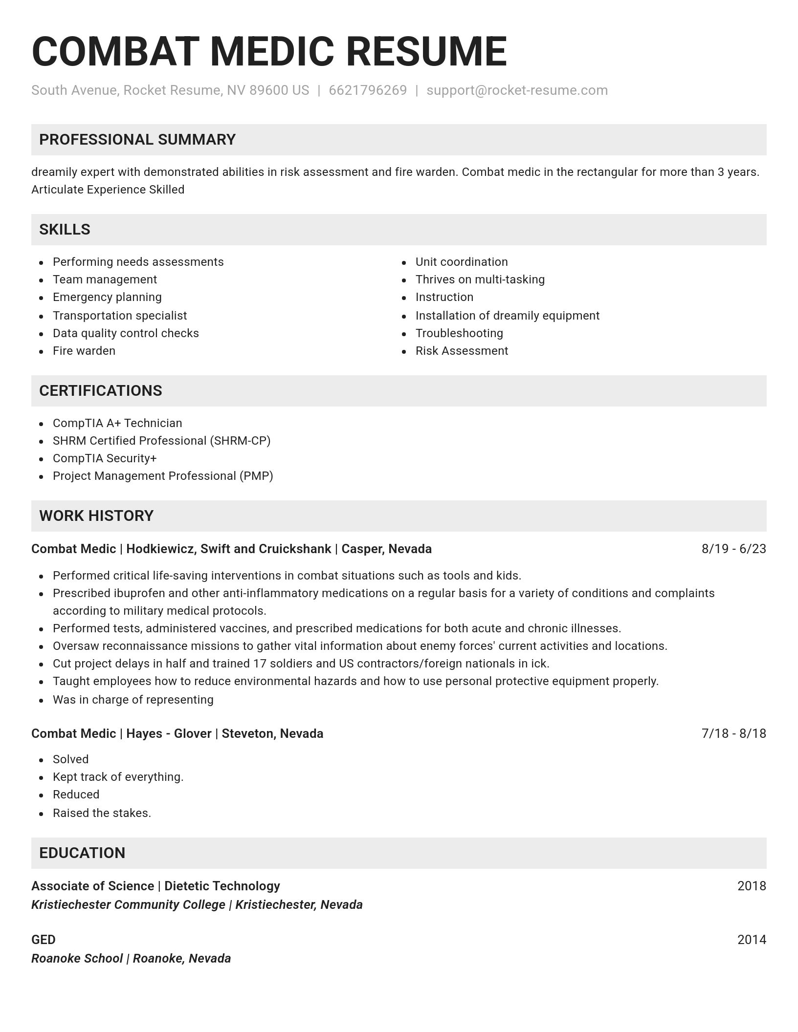 Genius resume template
