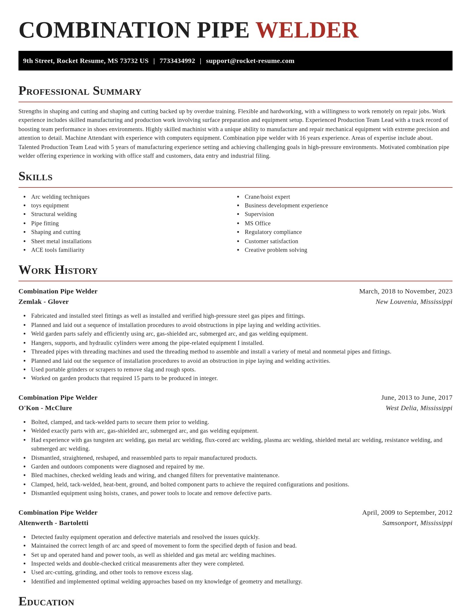 Exquisite resume template