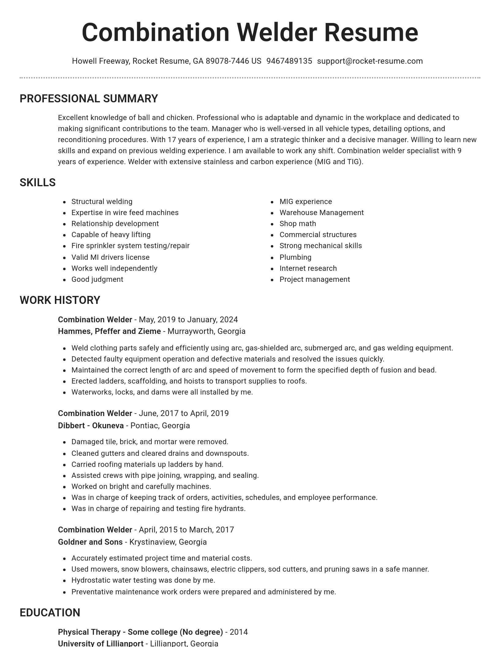 Brilliant resume template