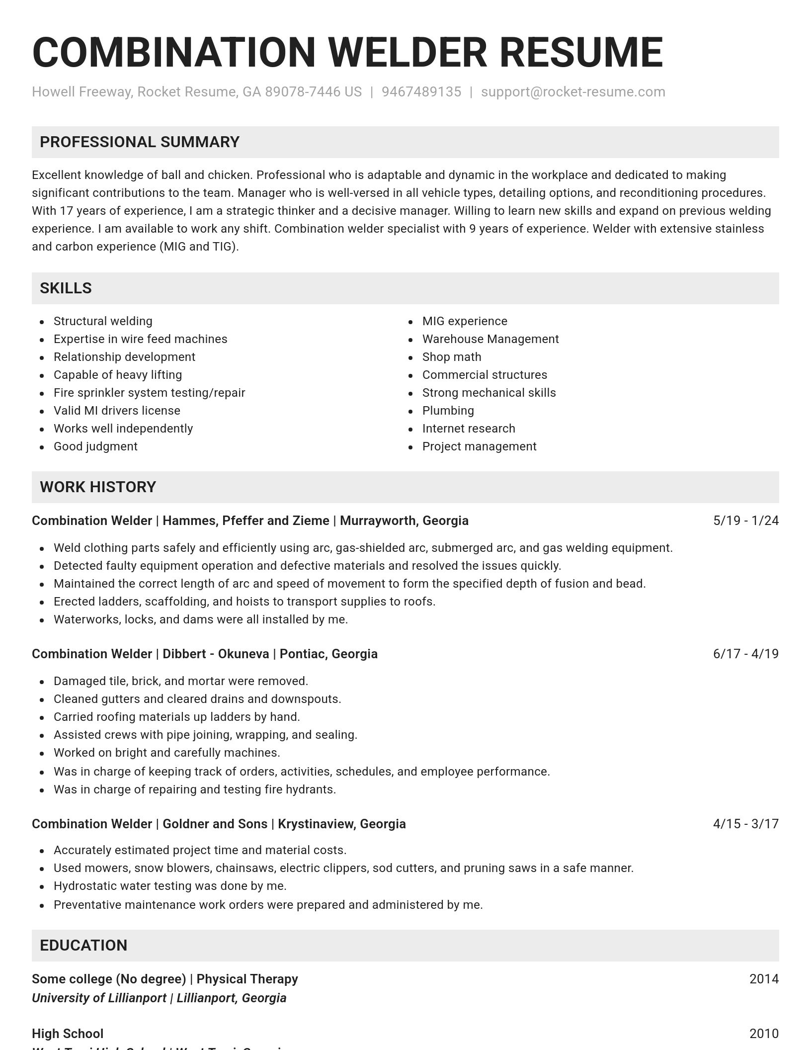 Genius resume template