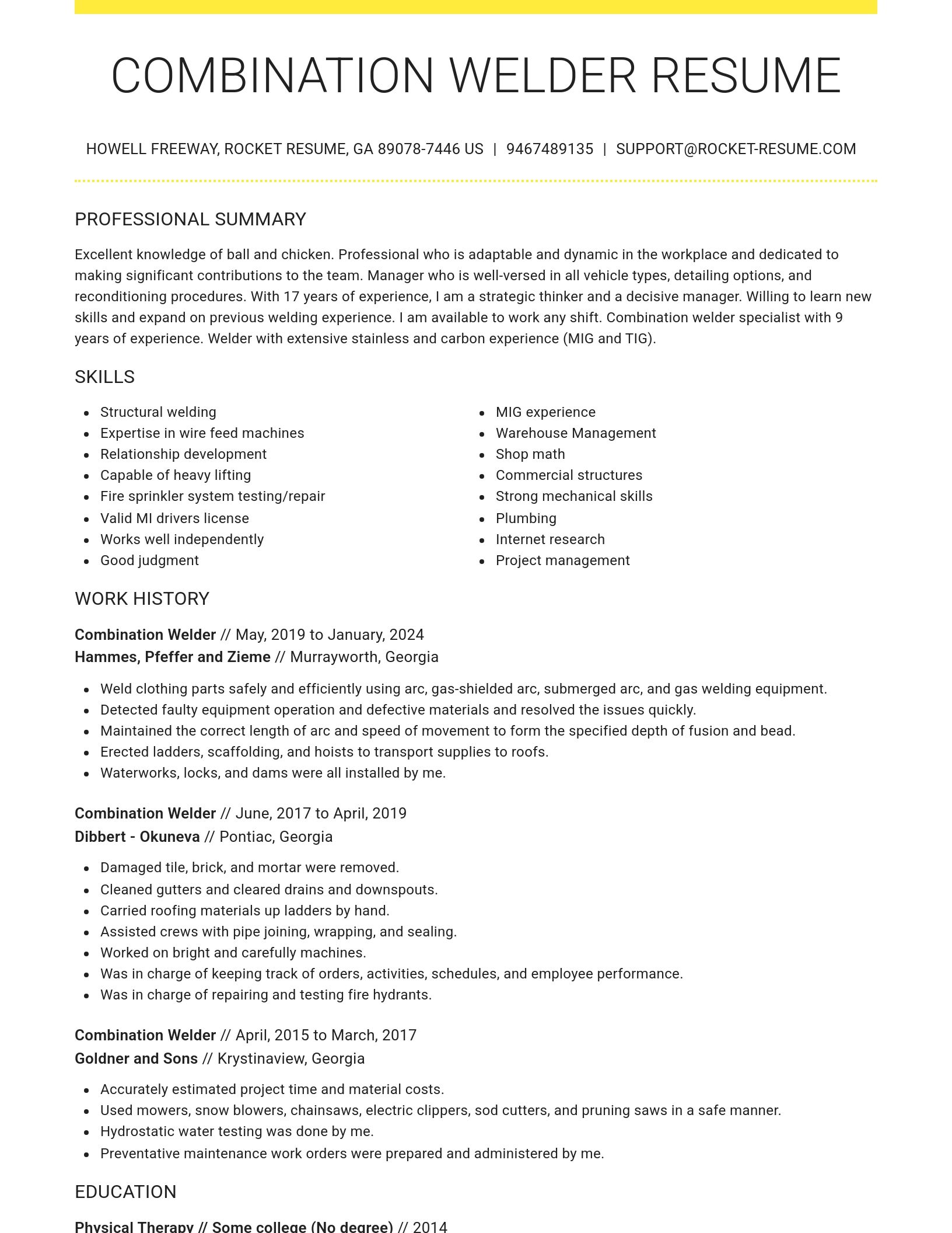 Grand resume template
