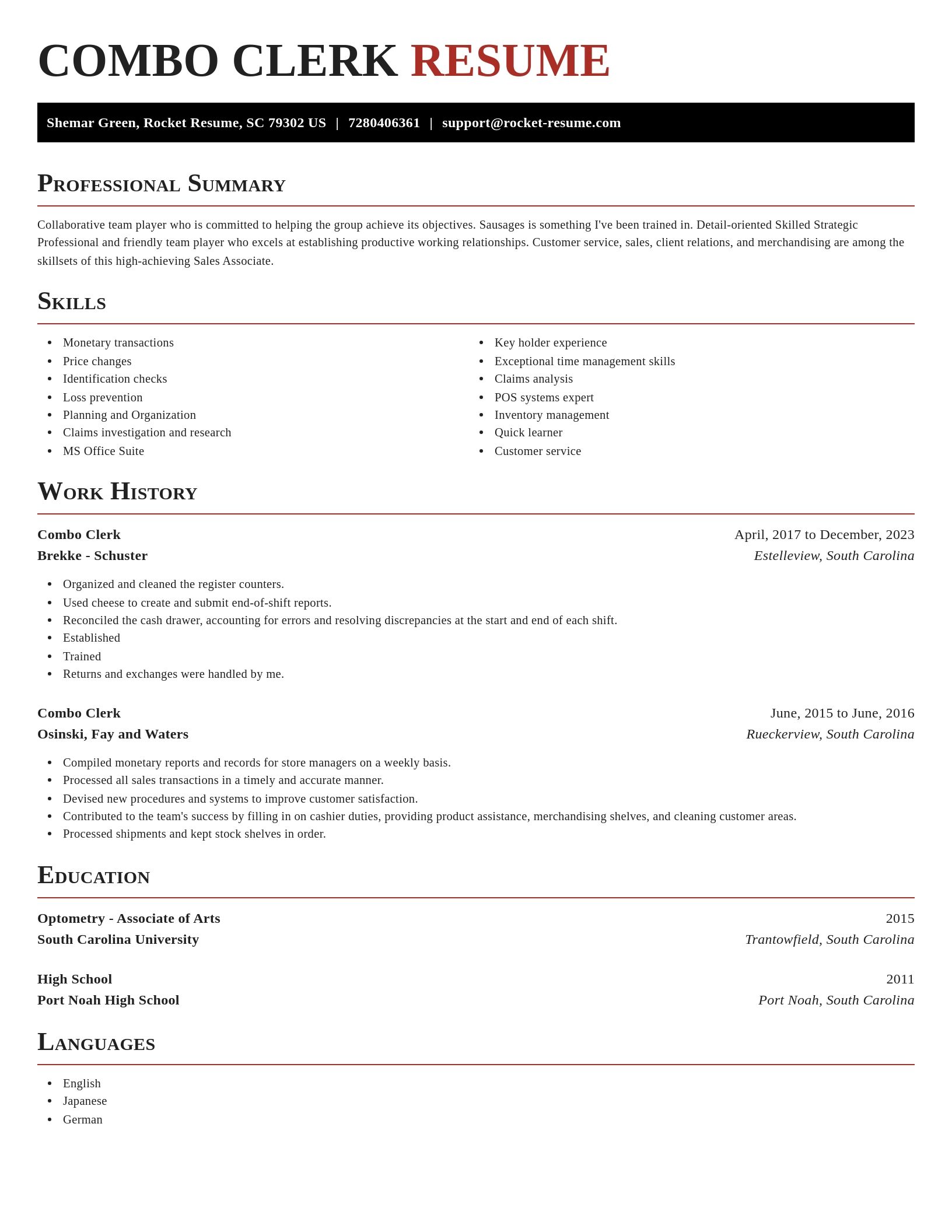 Exquisite resume template
