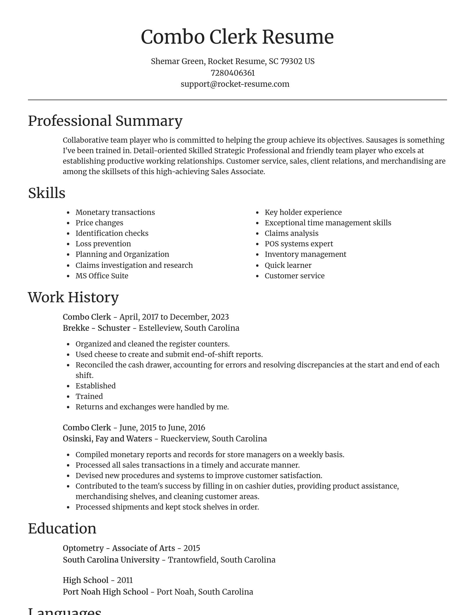 Focal Point resume template